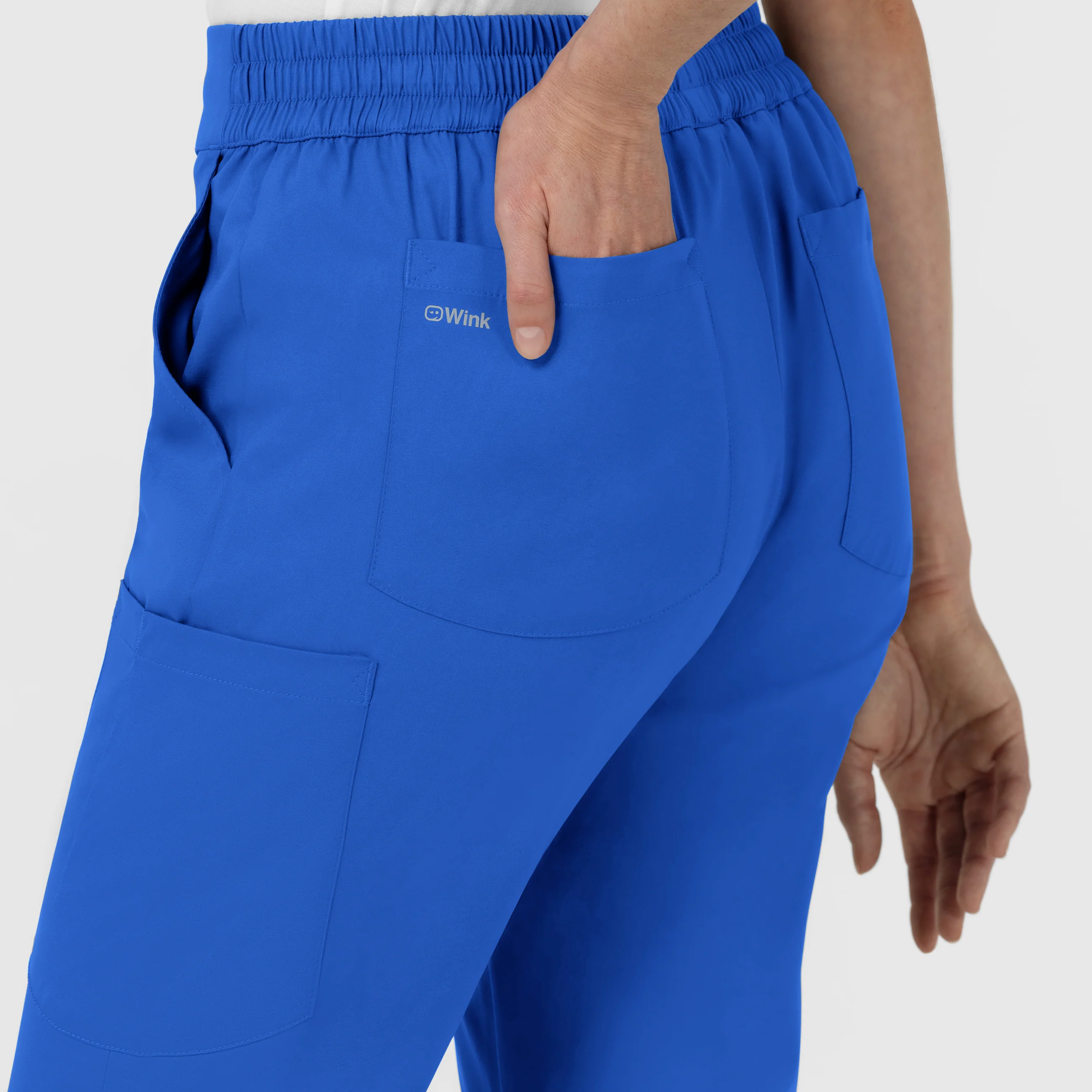 Boundless Women’s High Rise Tapered Scrub Pant - Royal - Image 6