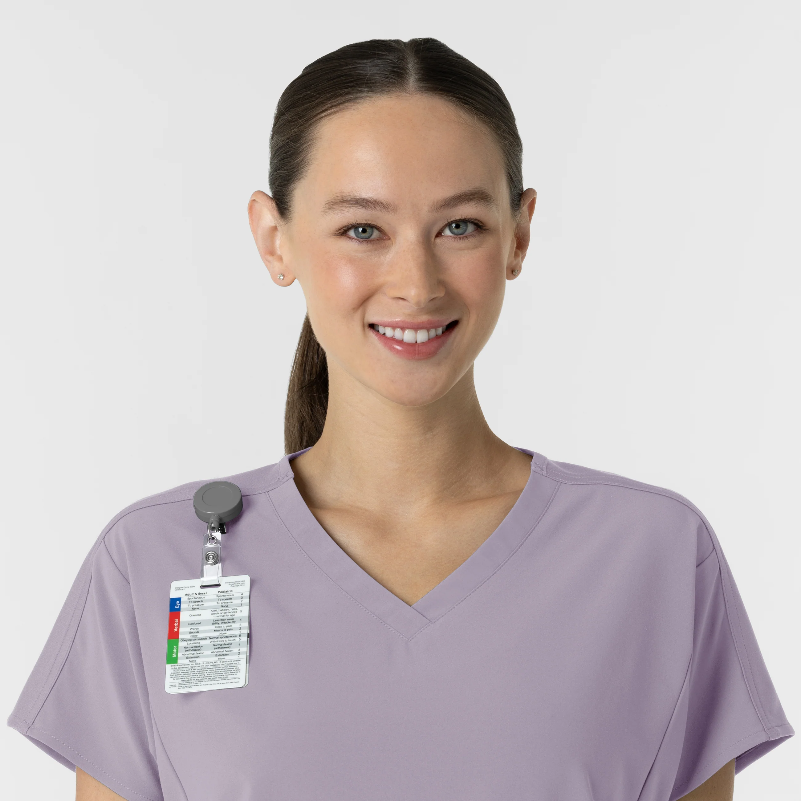 RENEW Women's V-Neck Tunic Scrub Top - Wisteria - Image 6