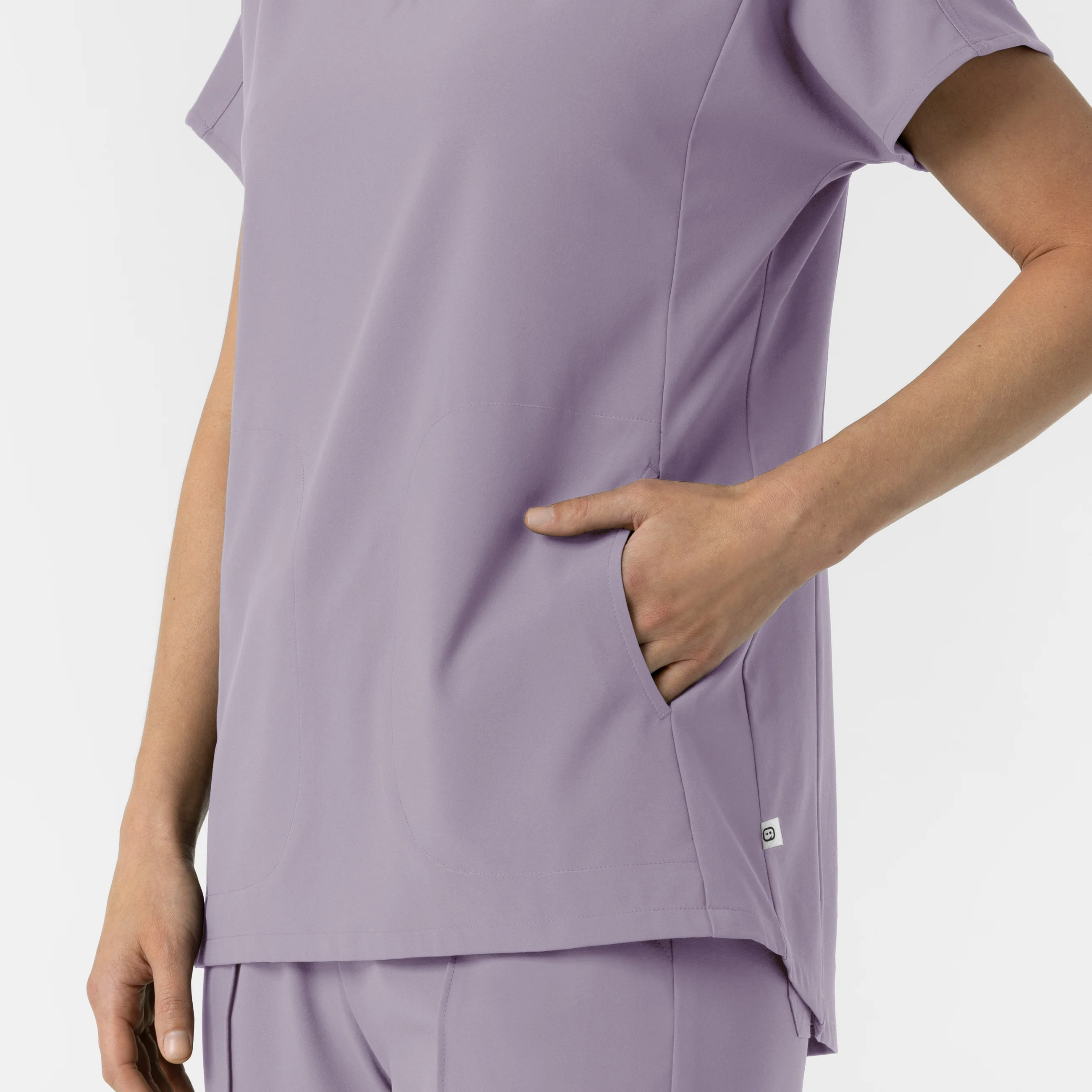 RENEW Women's V-Neck Tunic Scrub Top - Wisteria - Image 8