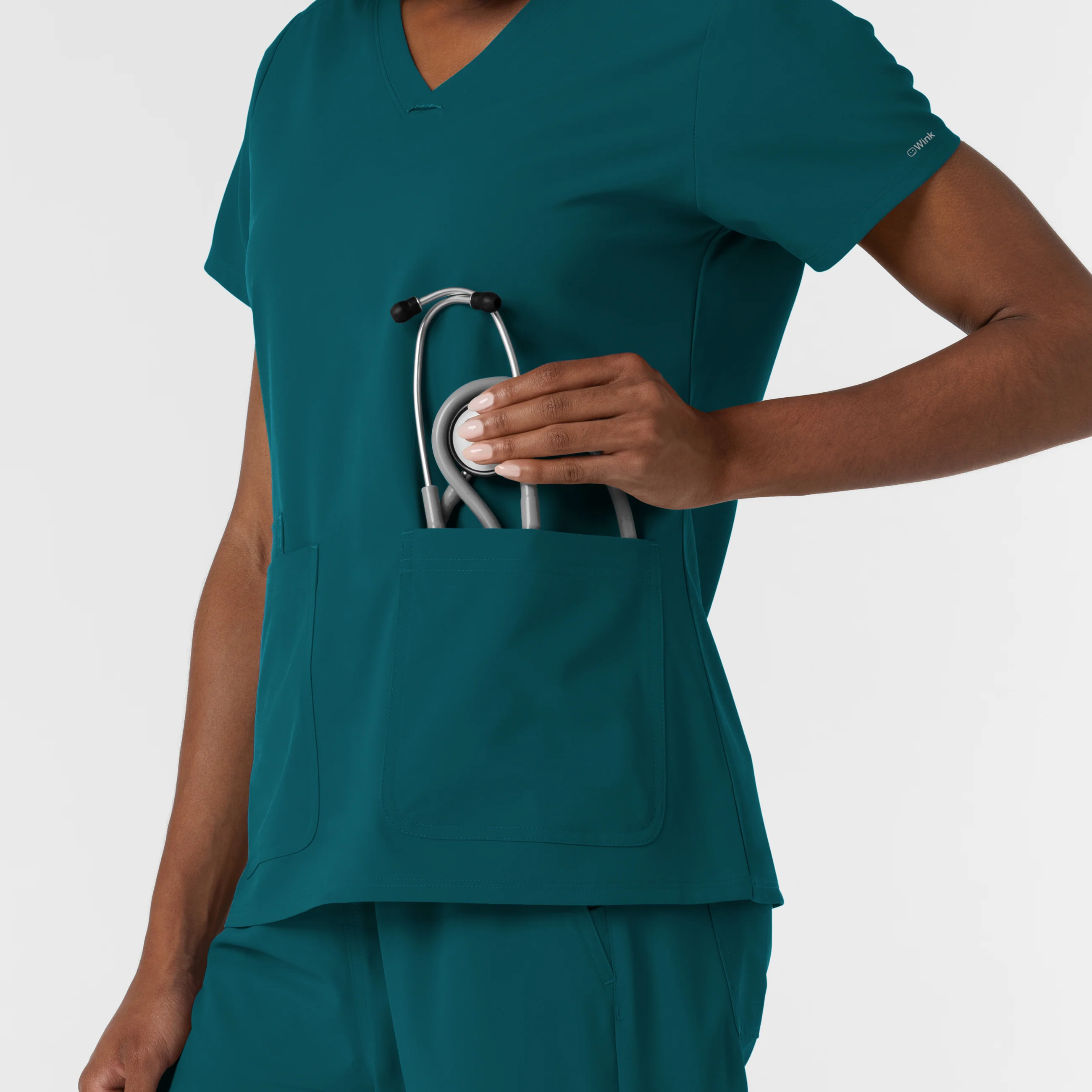 NURTUR Women's V-Neck Scrub Top - Caribbean - Image 10