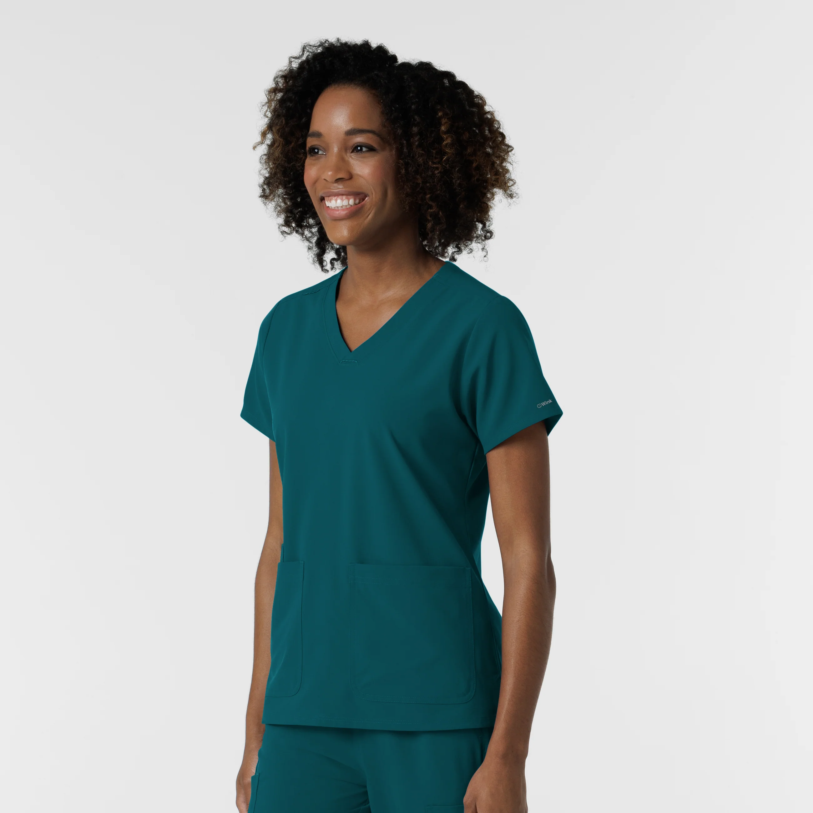 NURTUR Women's V-Neck Scrub Top - Caribbean - Image 4