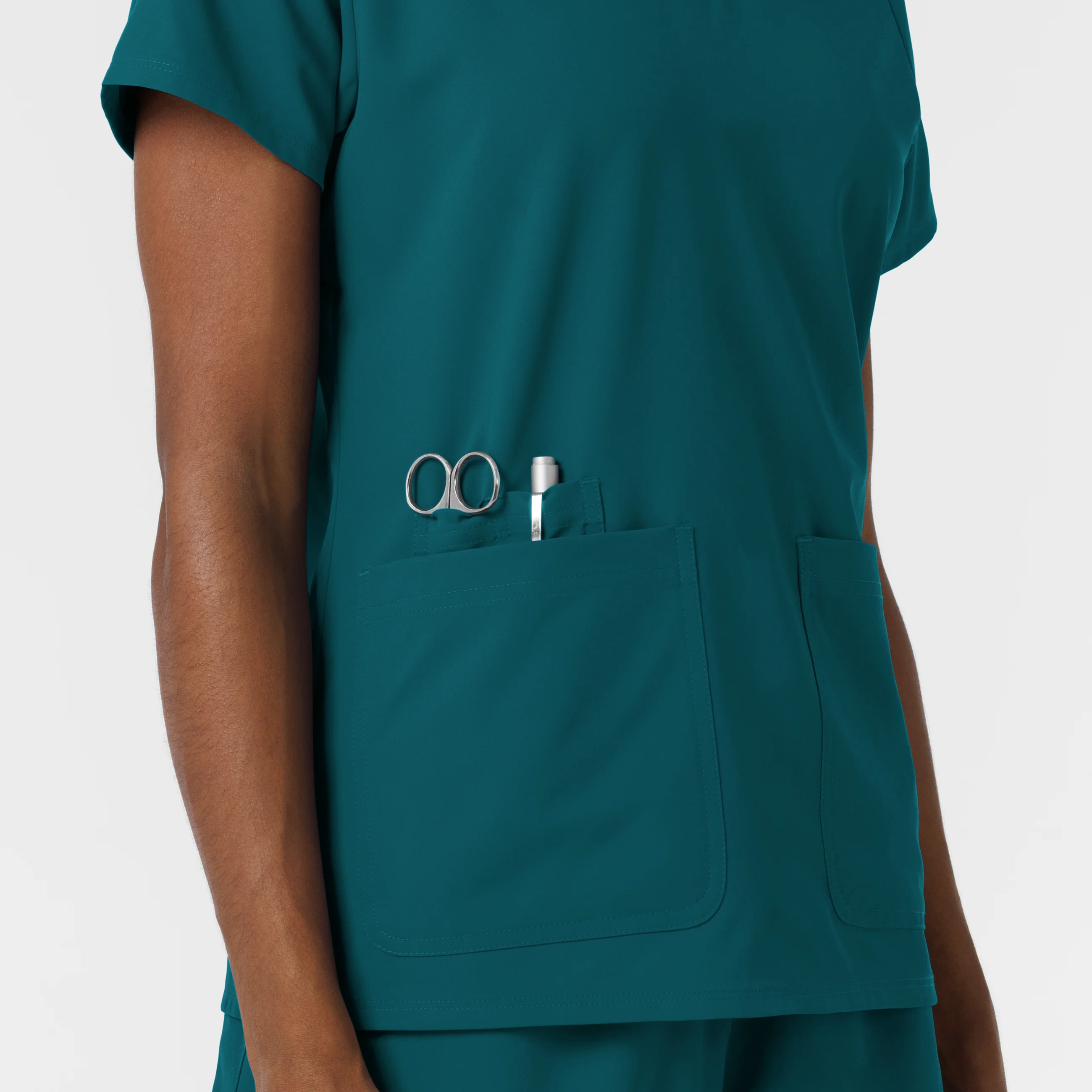NURTUR Women's V-Neck Scrub Top - Caribbean - Image 9