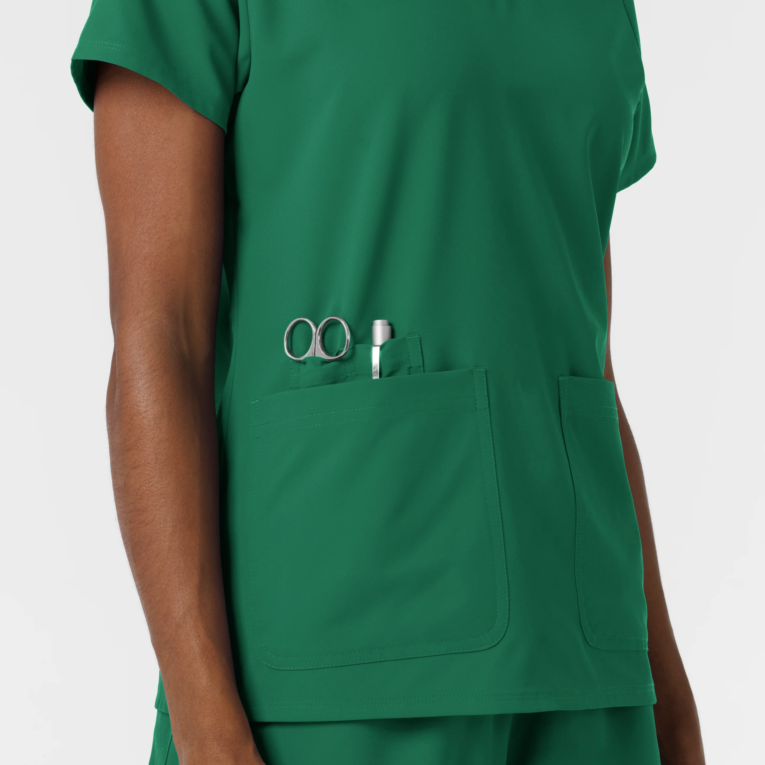 NURTUR Women's V-Neck Scrub Top - Hunter - Image 9