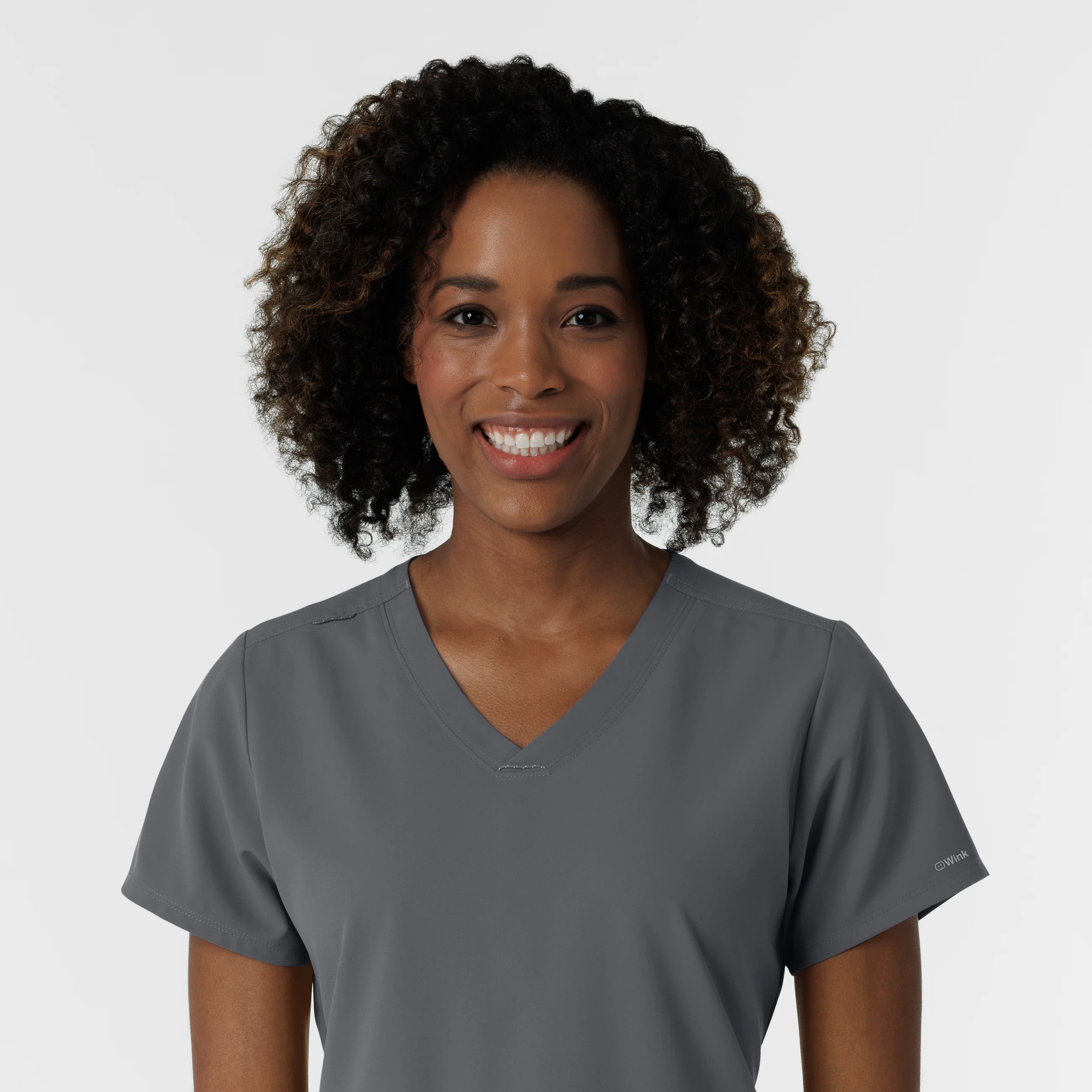 NURTUR Women's V-Neck Scrub Top - Pewter - Image 5