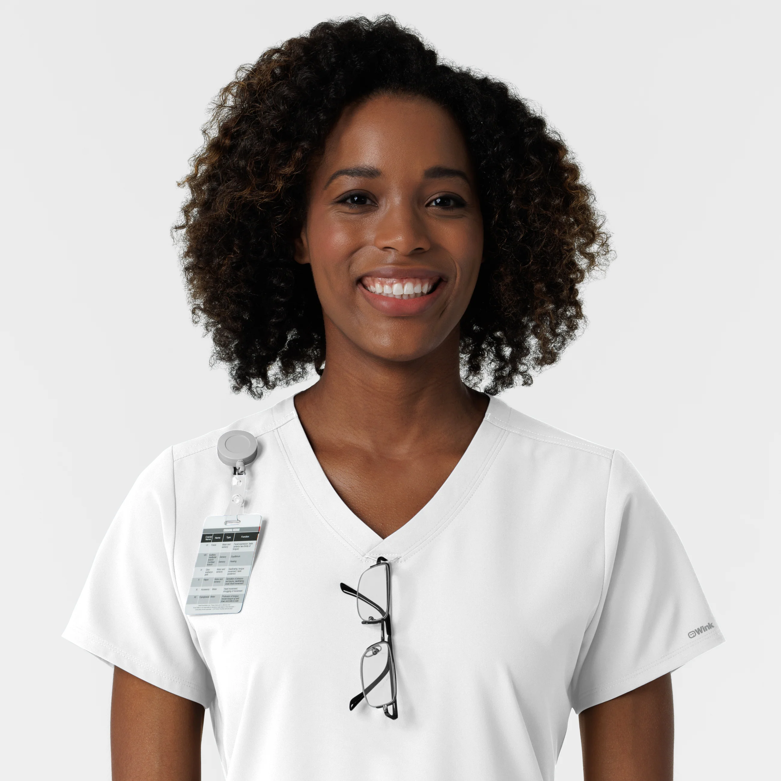 NURTUR Women's V-Neck Scrub Top - White - Image 7