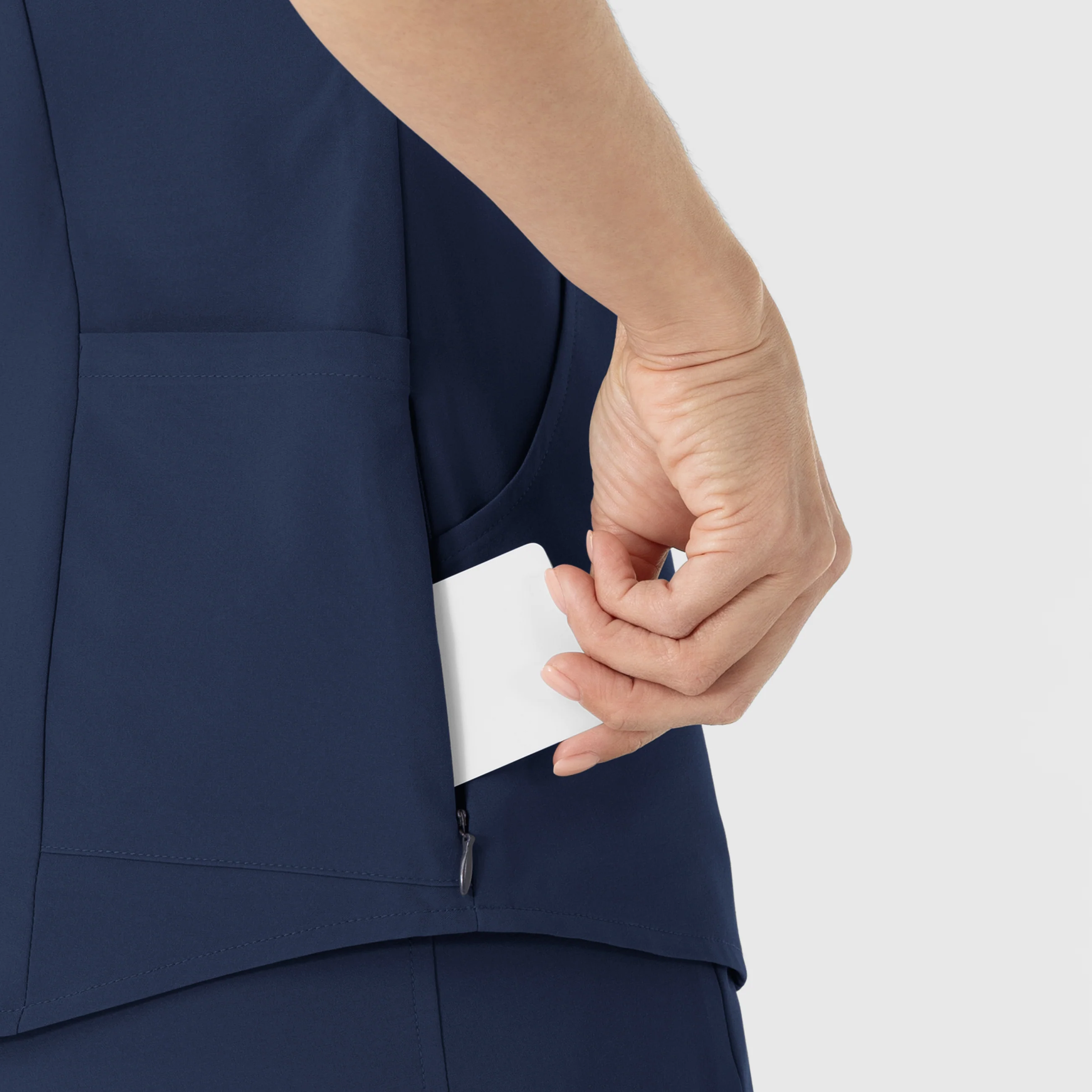RENEW Women's V-Neck Scrub Top - Navy - Image 7