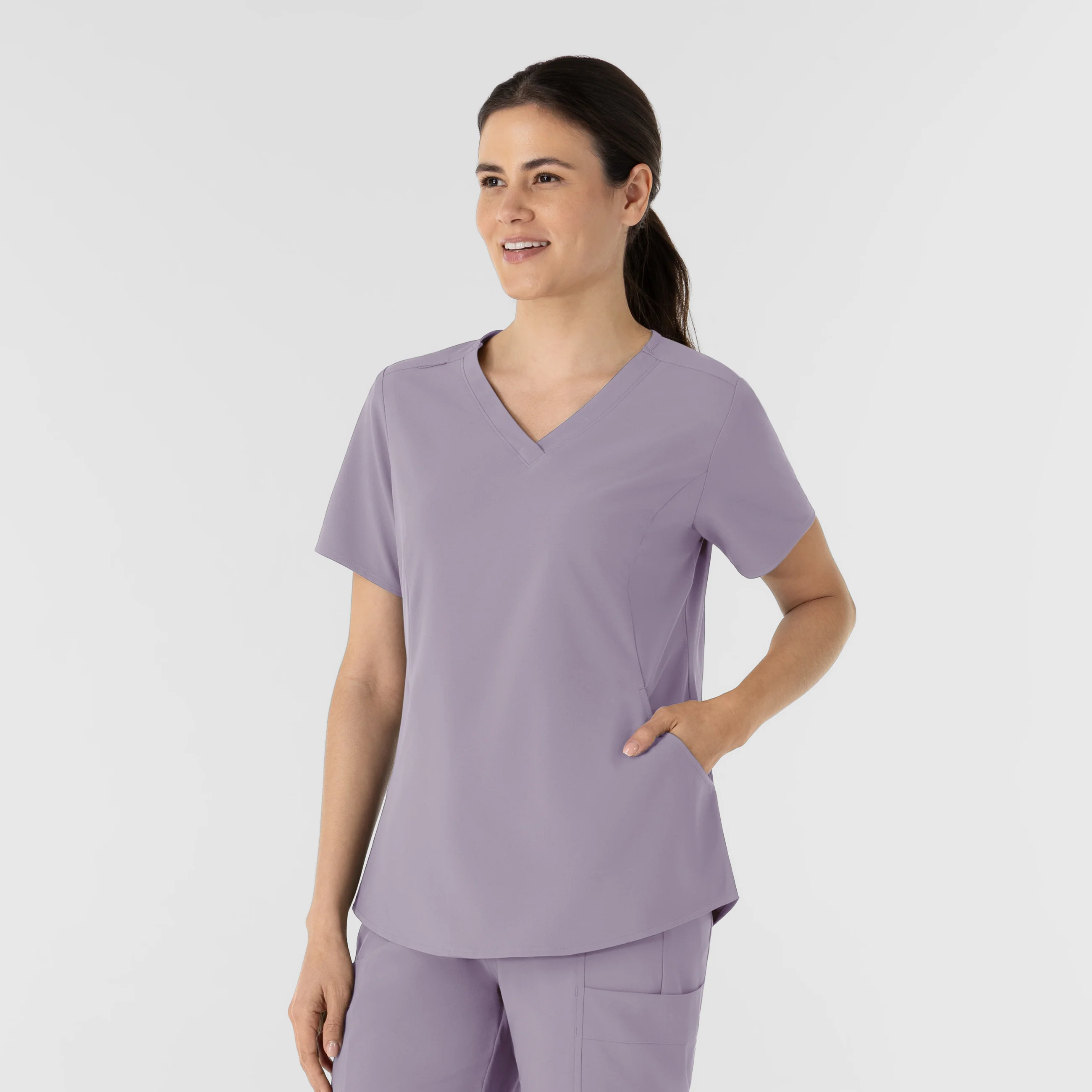 RENEW Women's V-Neck Scrub Top - Wisteria - Image 4