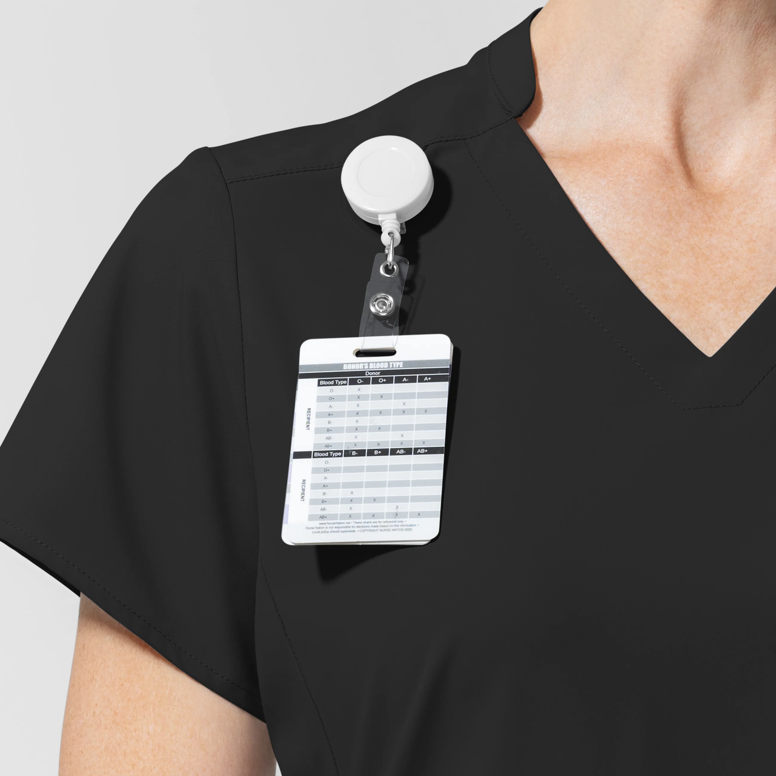 AURA Women's Allure V-Neck 2 Pocket Scrub Top - Black - Image 8