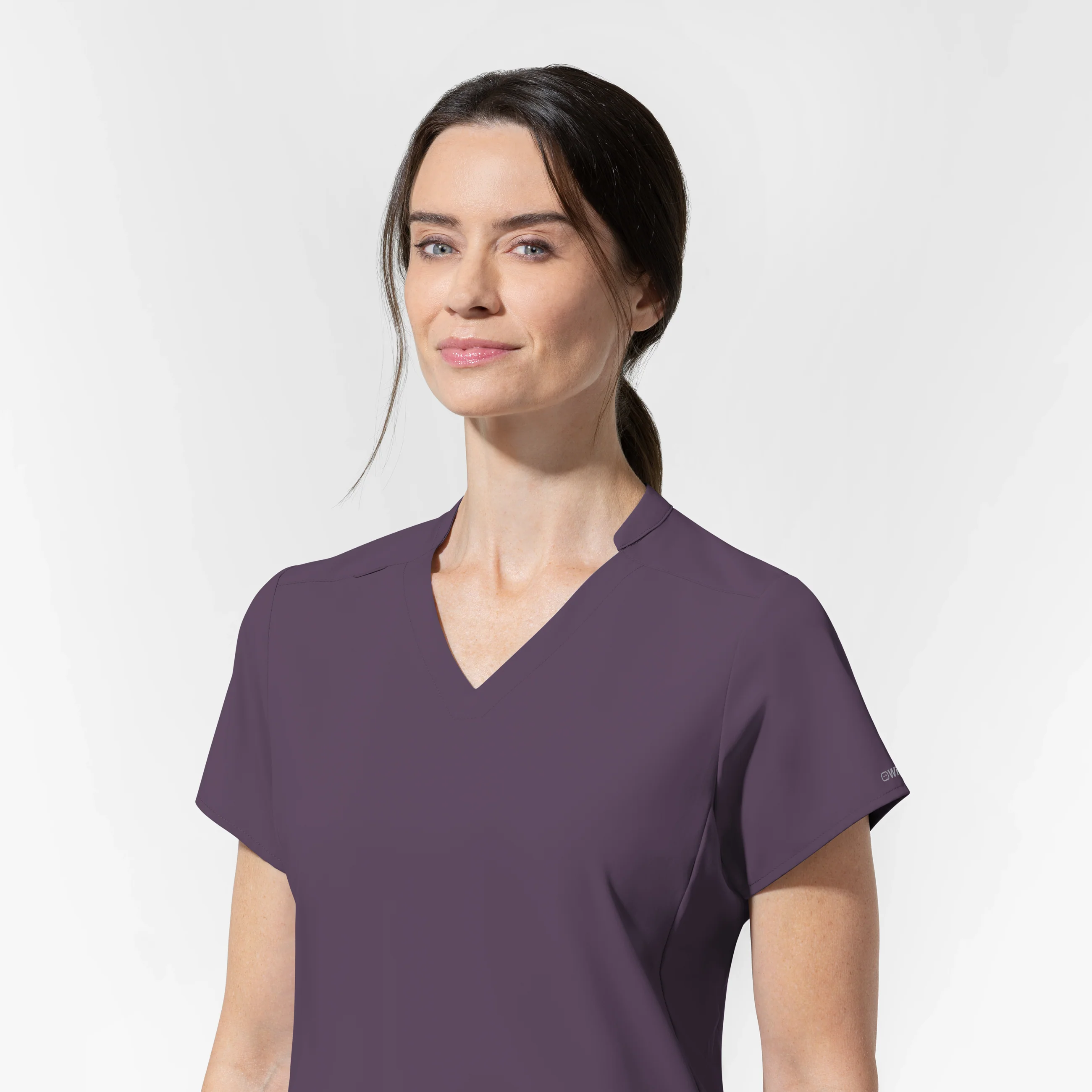 AURA Women's Allure V-Neck 2 Pocket Scrub Top - Dusk - Image 10