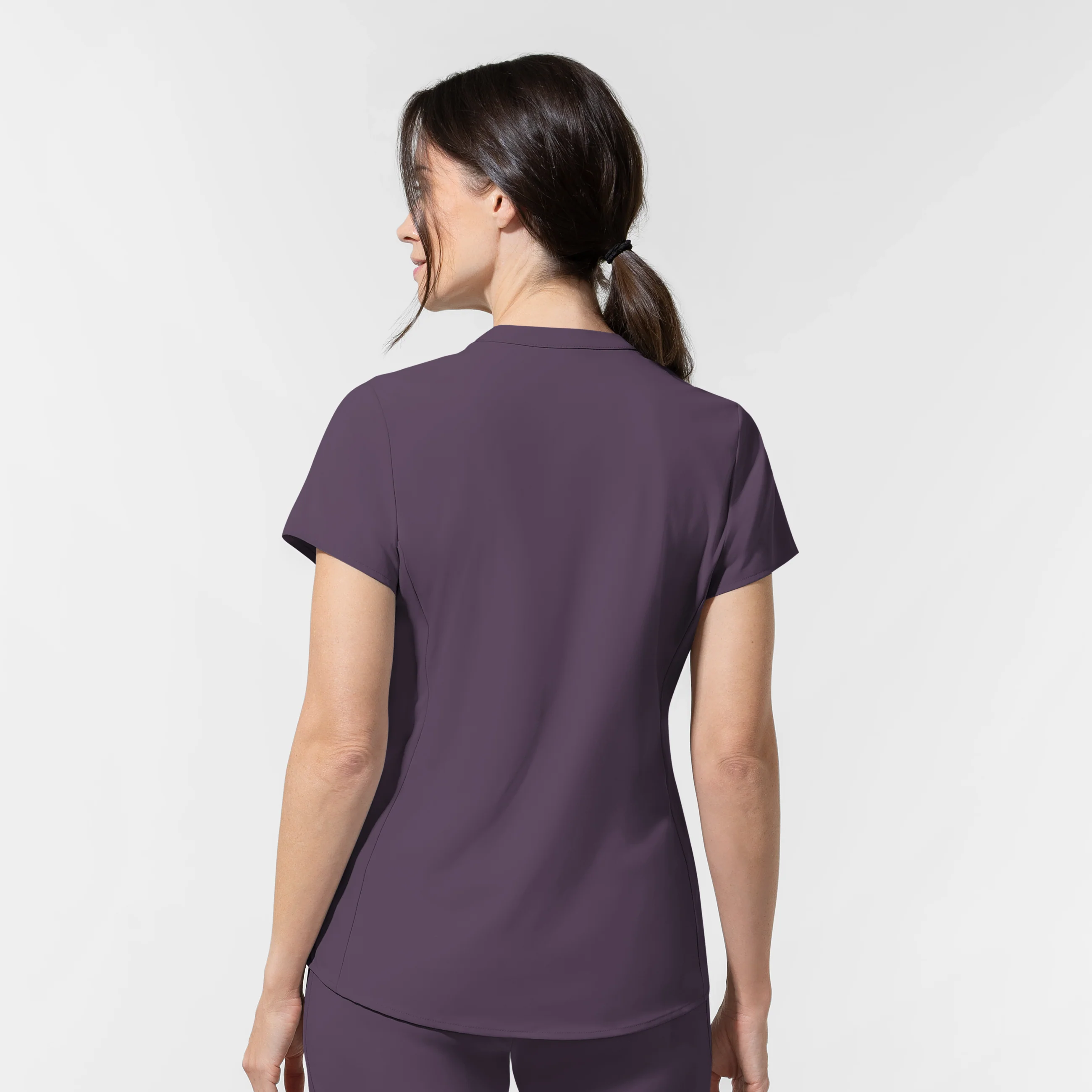 AURA Women's Allure V-Neck 2 Pocket Scrub Top - Dusk - Image 3