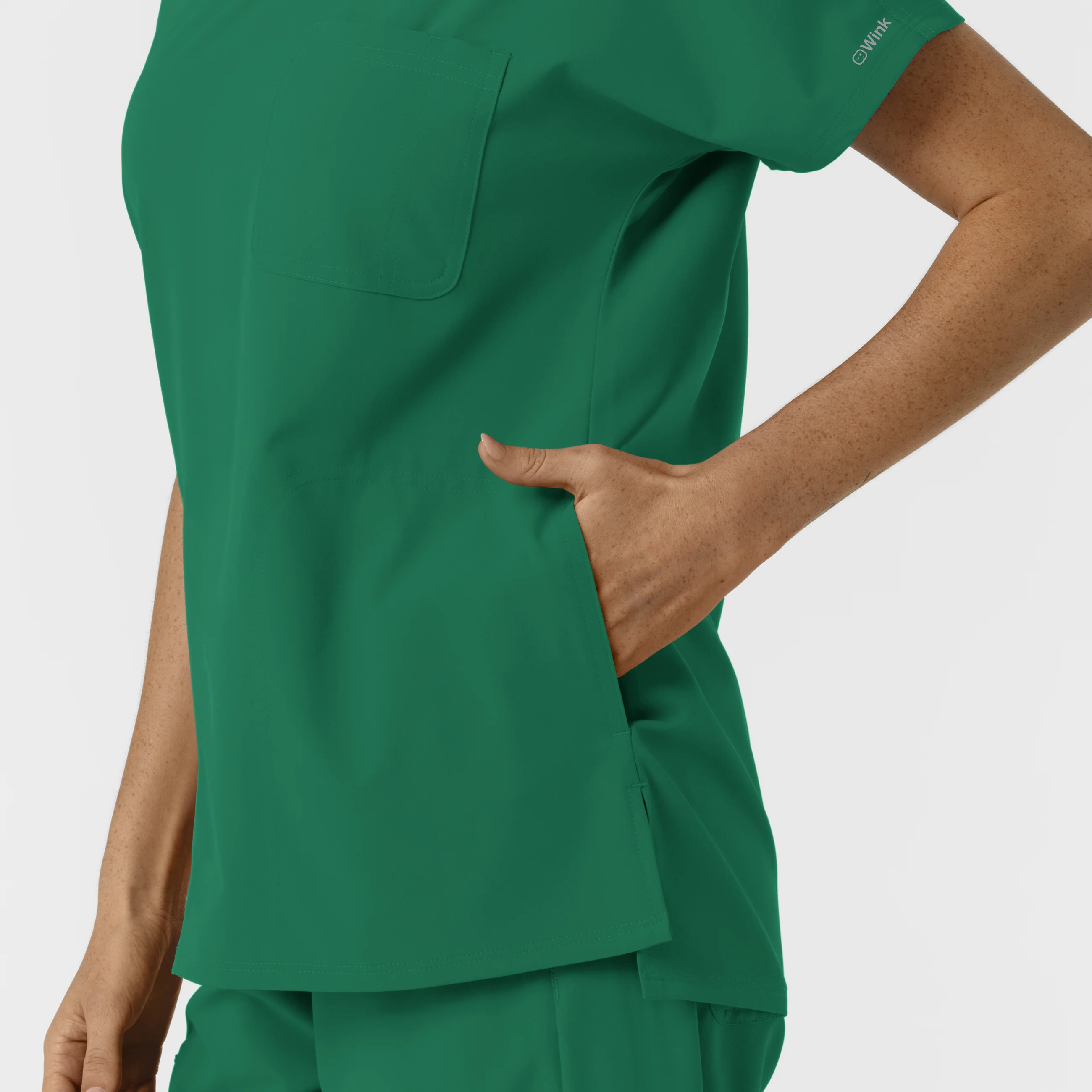 NURTUR Women's Drop Shoulder Tunic Scrub Top - Hunter - Image 8