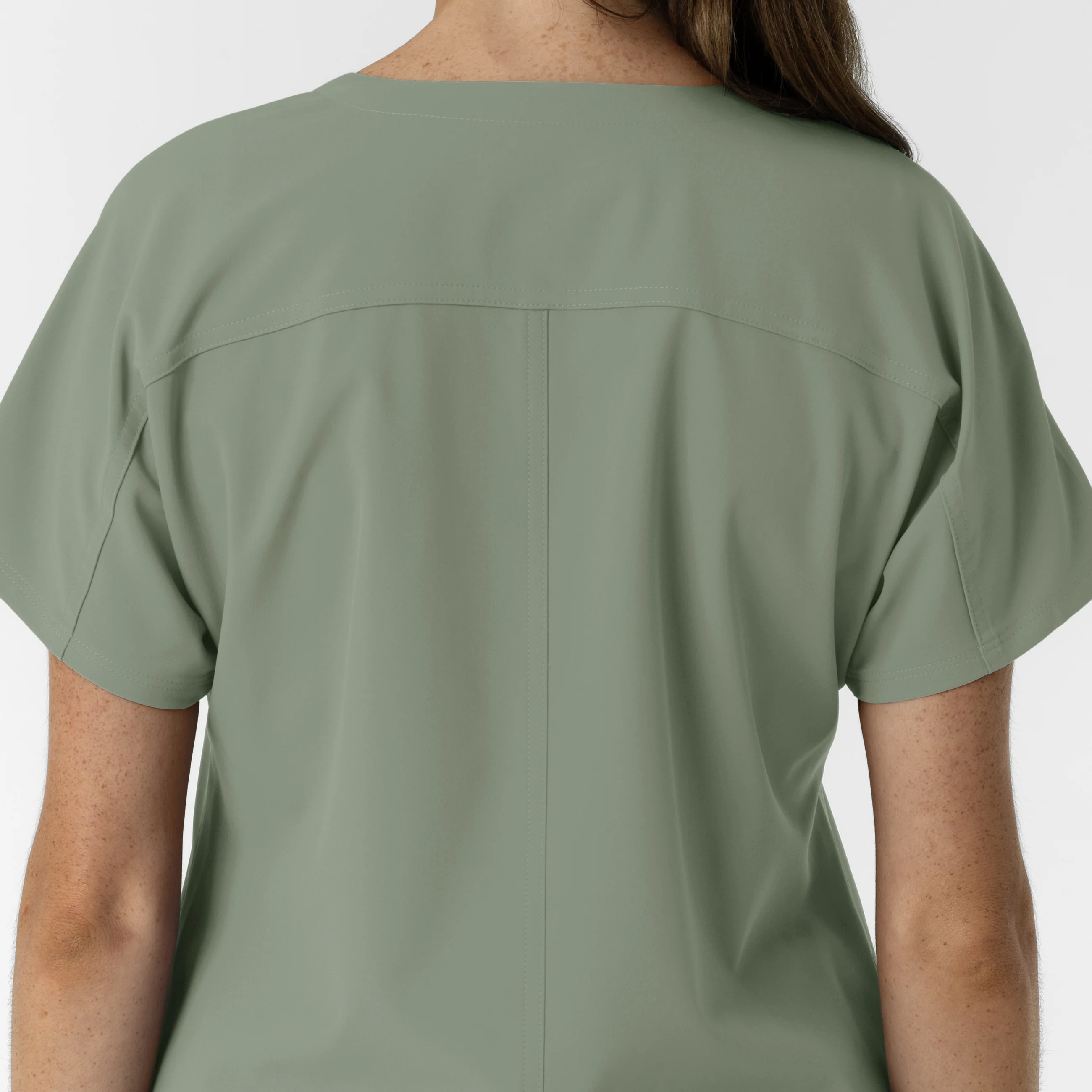 NURTUR Women's Drop Shoulder Tunic Scrub Top - Sage - Image 10