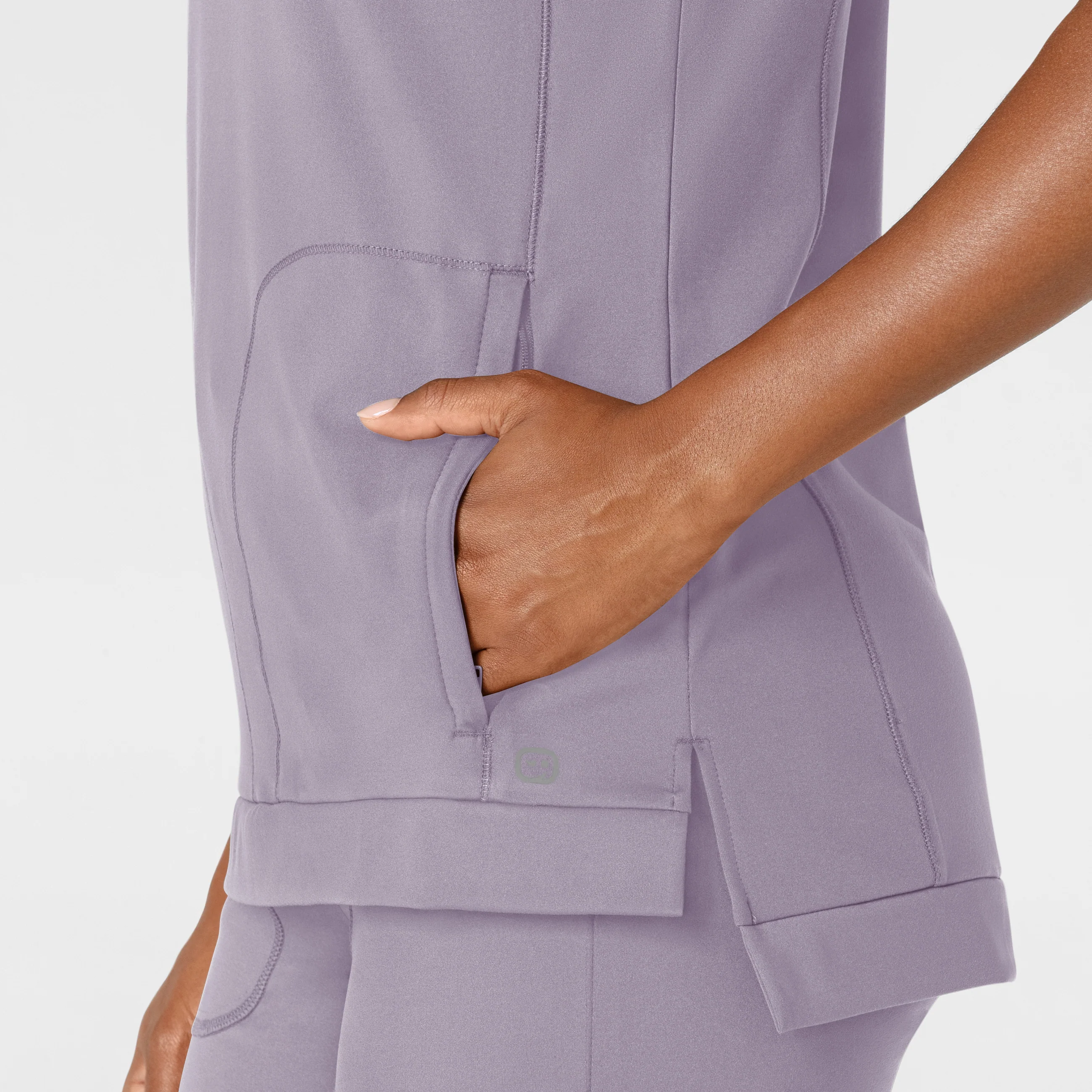 RENEW Knit Women's Flex-n-Reach Crew Neck Scrub Top - Wisteria - Image 5