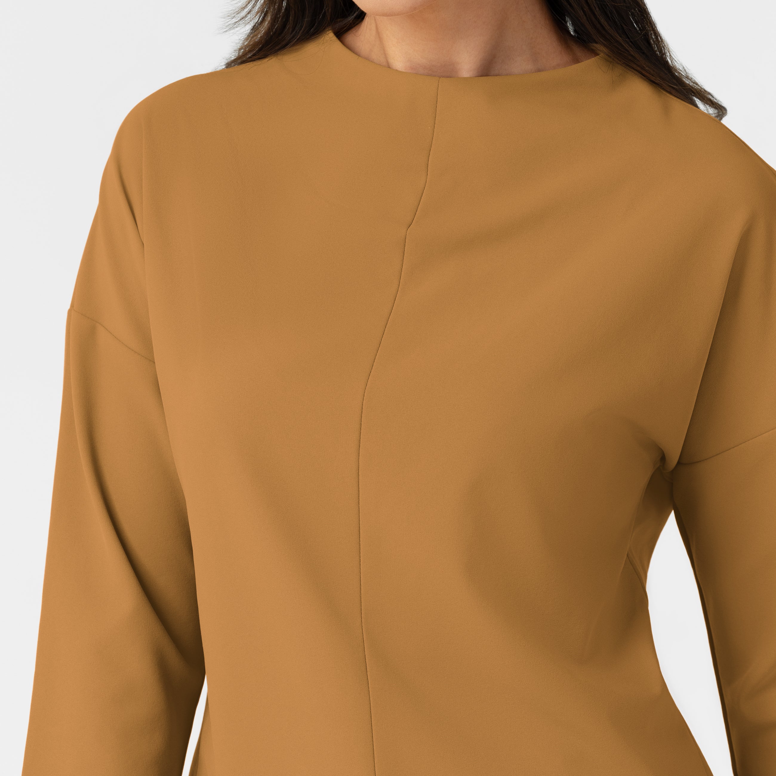 BLK Edit Women's Mock Neck 3/4 Sleeve Scrub Blouse - Auburn - Image 6