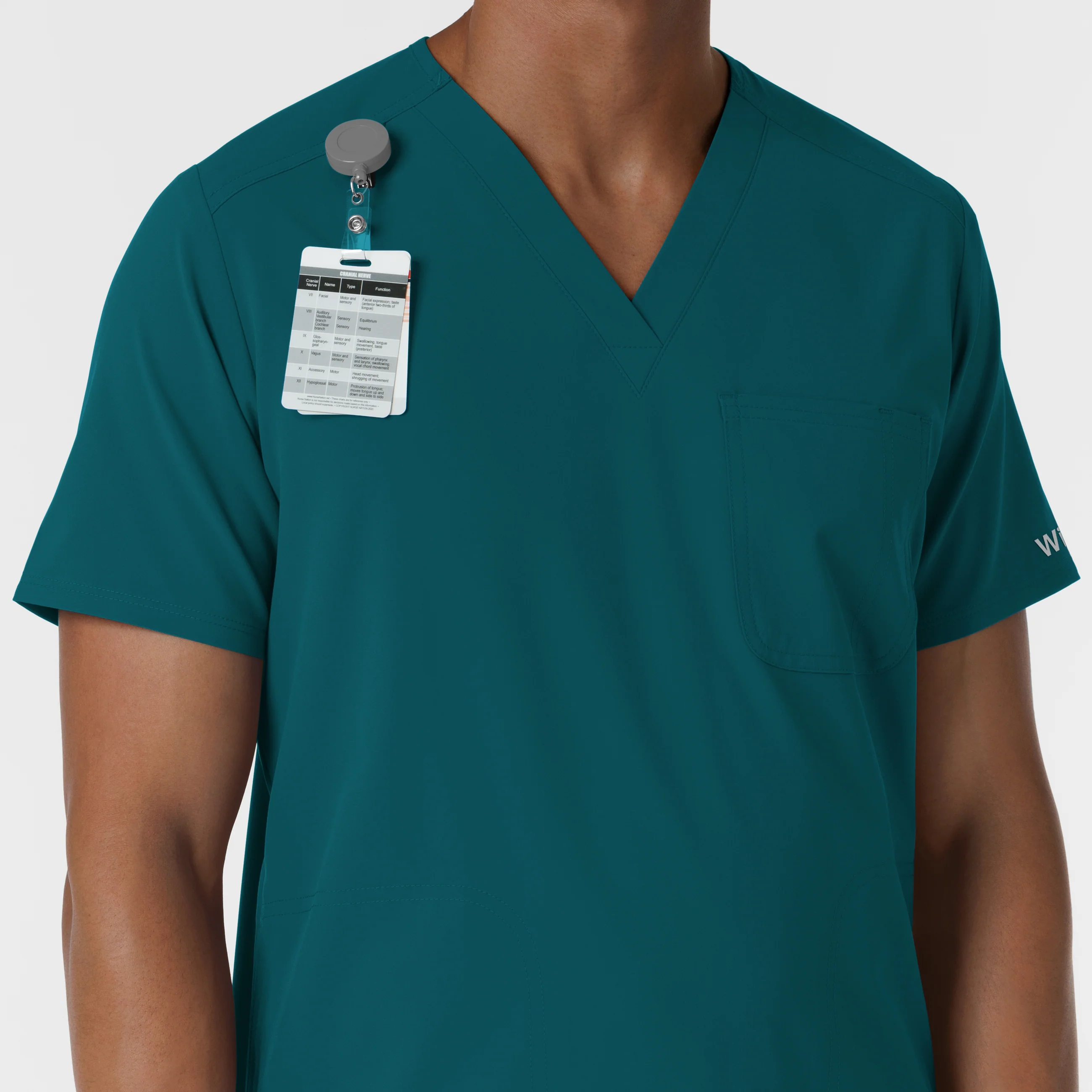 NURTUR Men's V-Neck Scrub Top - Caribbean - Image 6