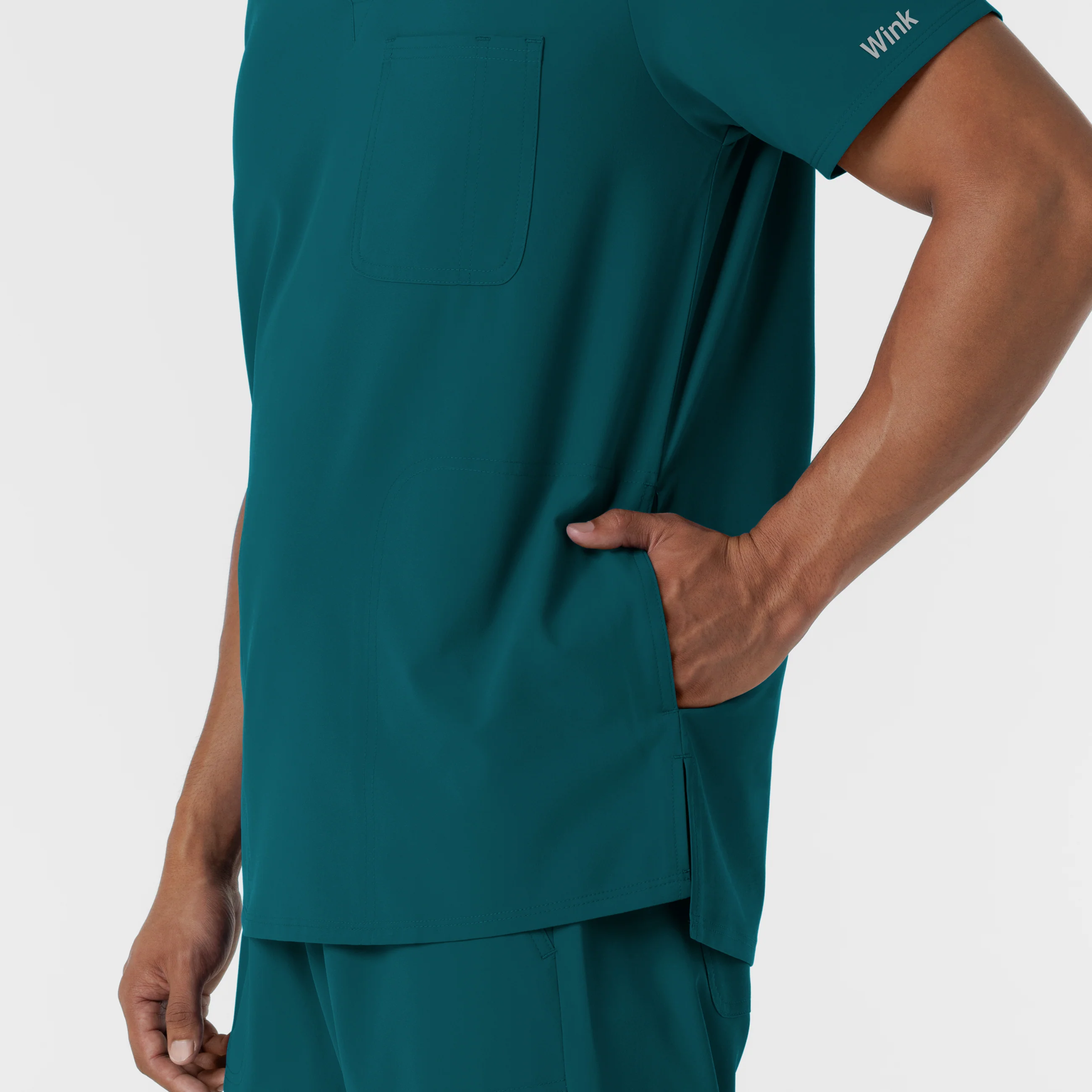 NURTUR Men's V-Neck Scrub Top - Caribbean - Image 8