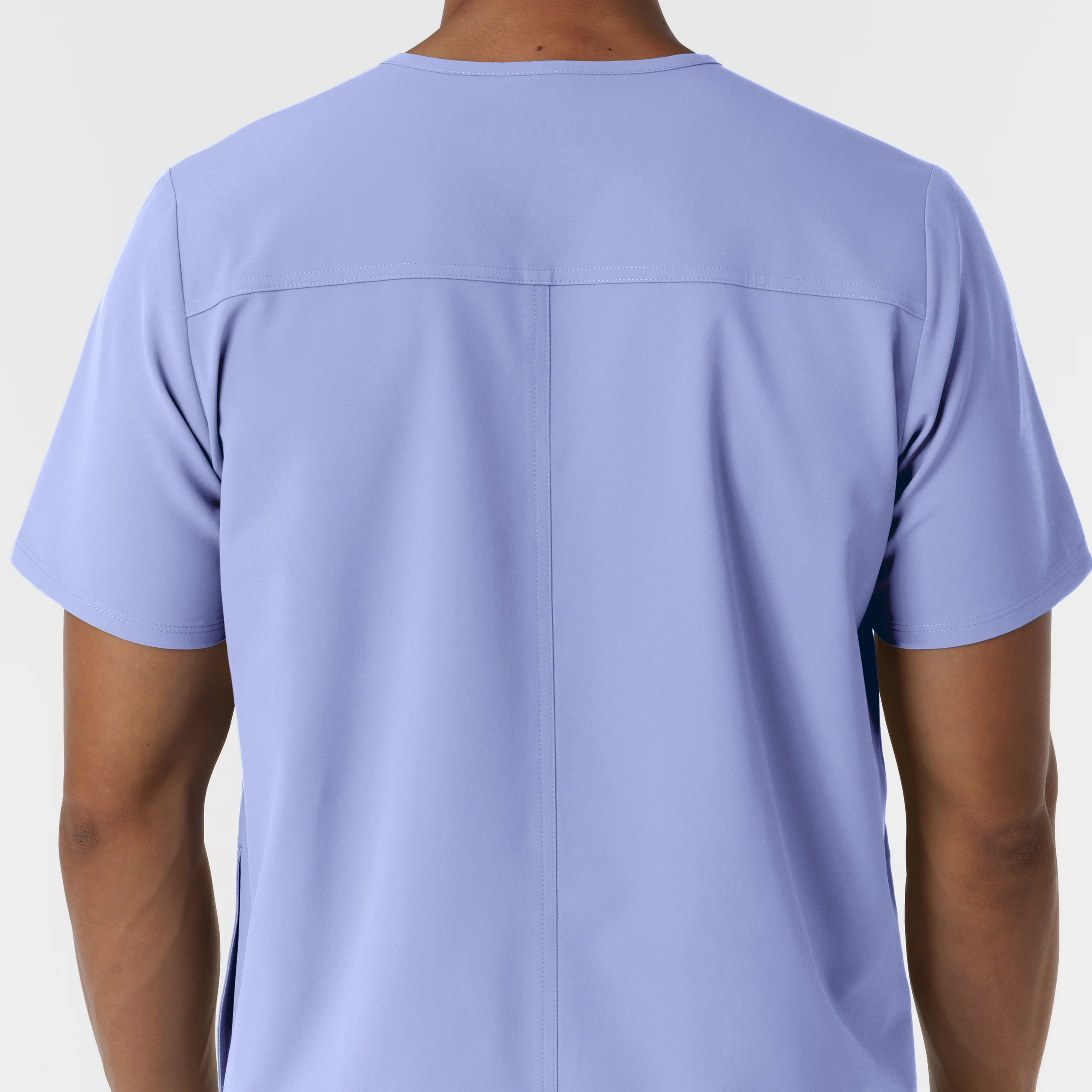 NURTUR Men's V-Neck Scrub Top - Ceil Blue - Image 9