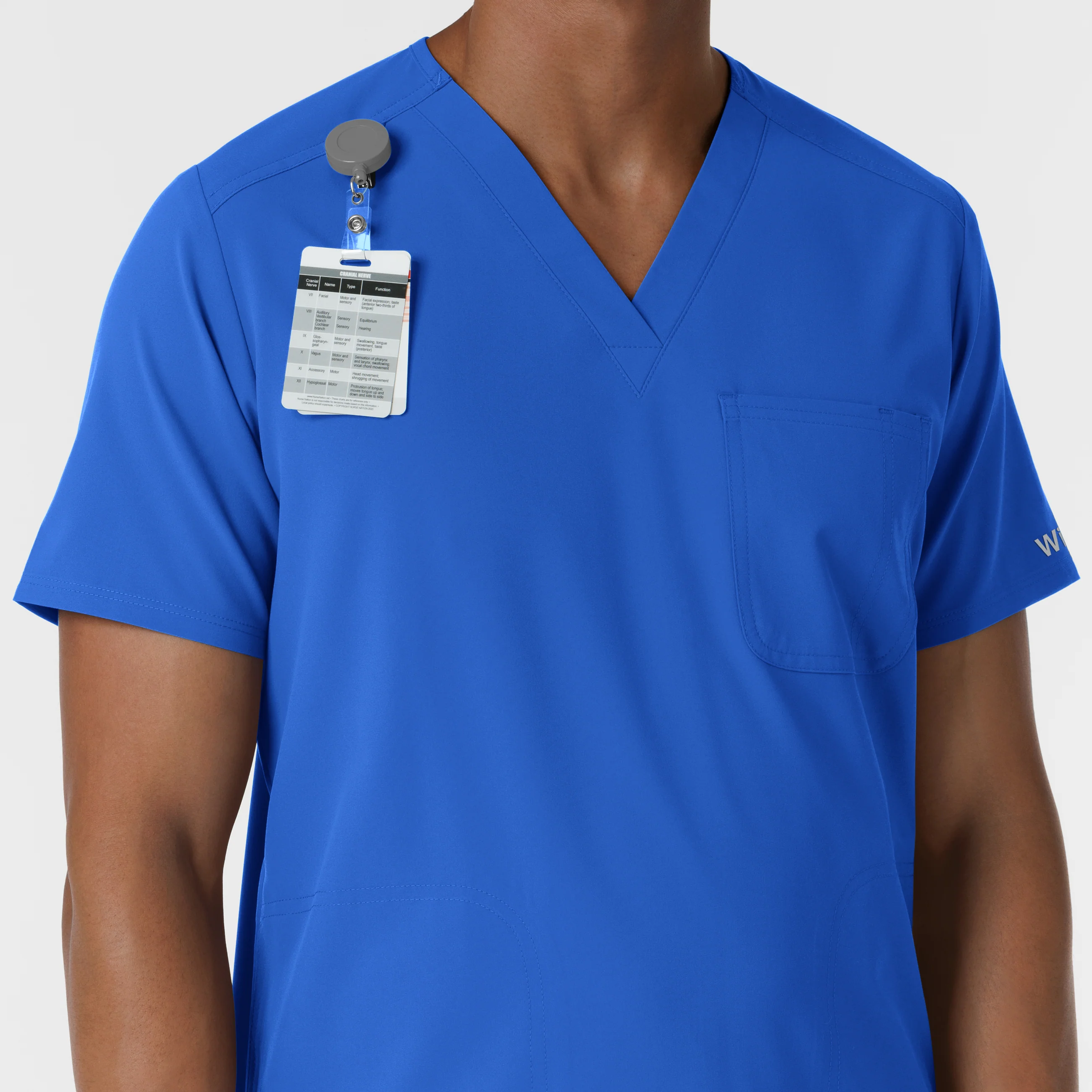 NURTUR Men's V-Neck Scrub Top - Royal - Image 6