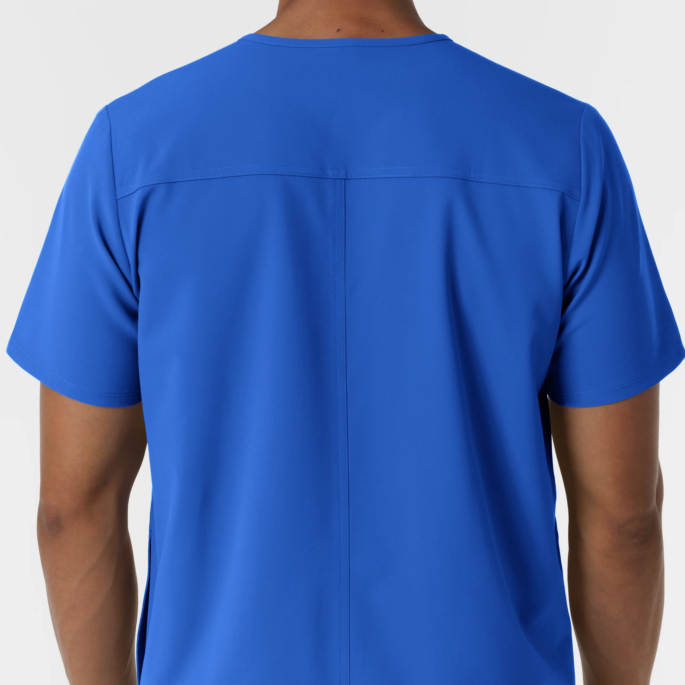NURTUR Men's V-Neck Scrub Top - Royal - Image 9
