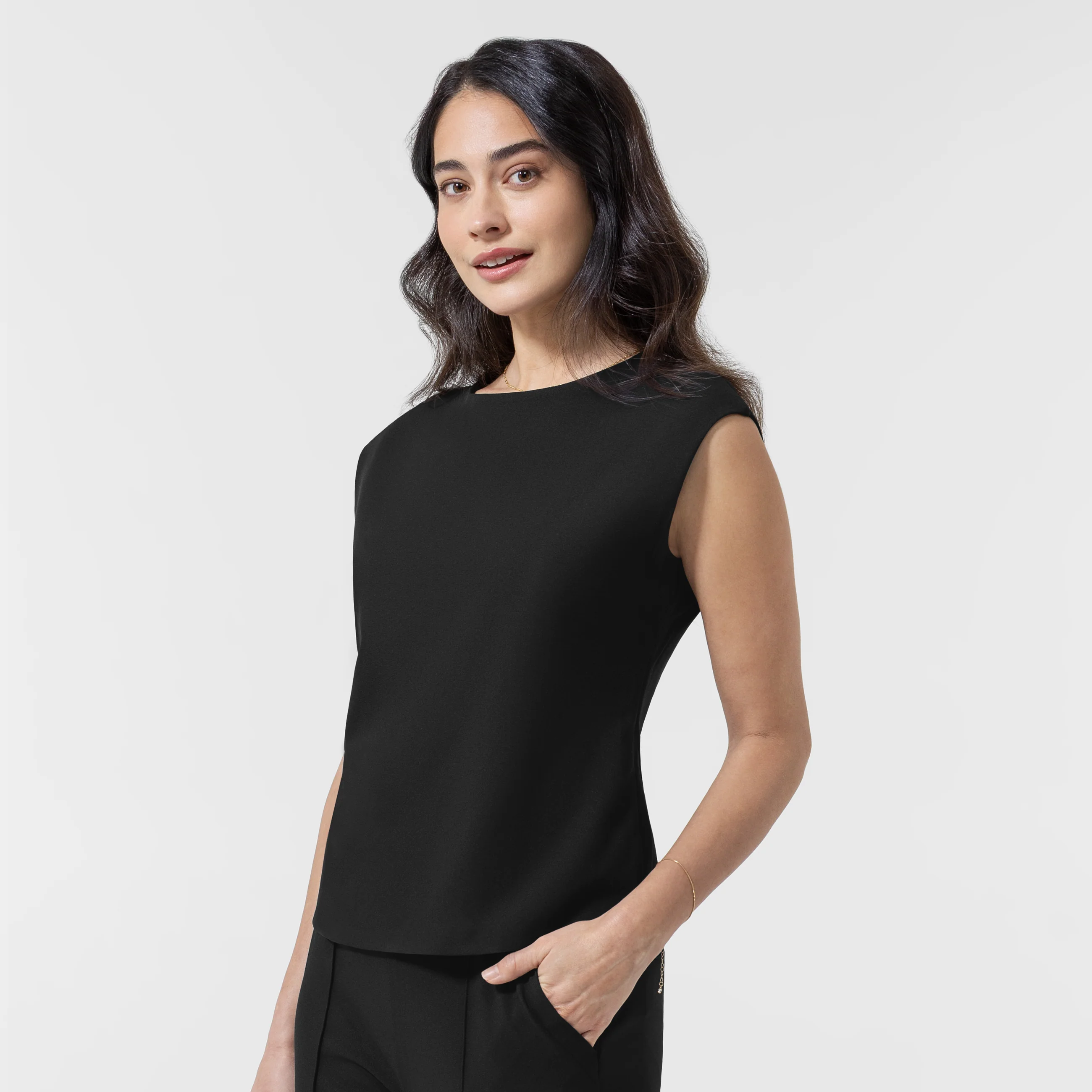 BLK Edit Women’s Ruched Blouse - Black - Image 5