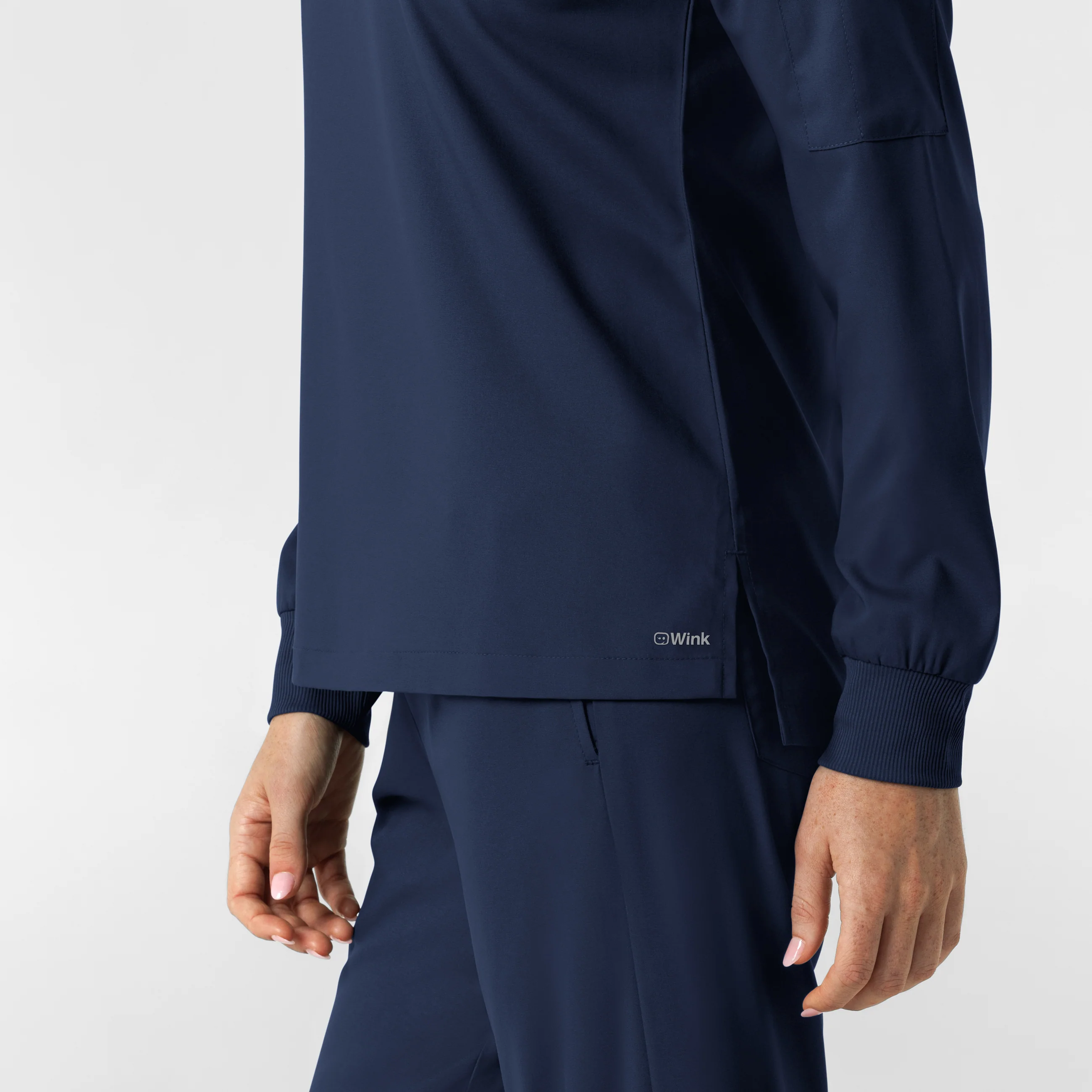 Boundless Women's Classic Long Sleeve Scrub Top - Navy - Image 11