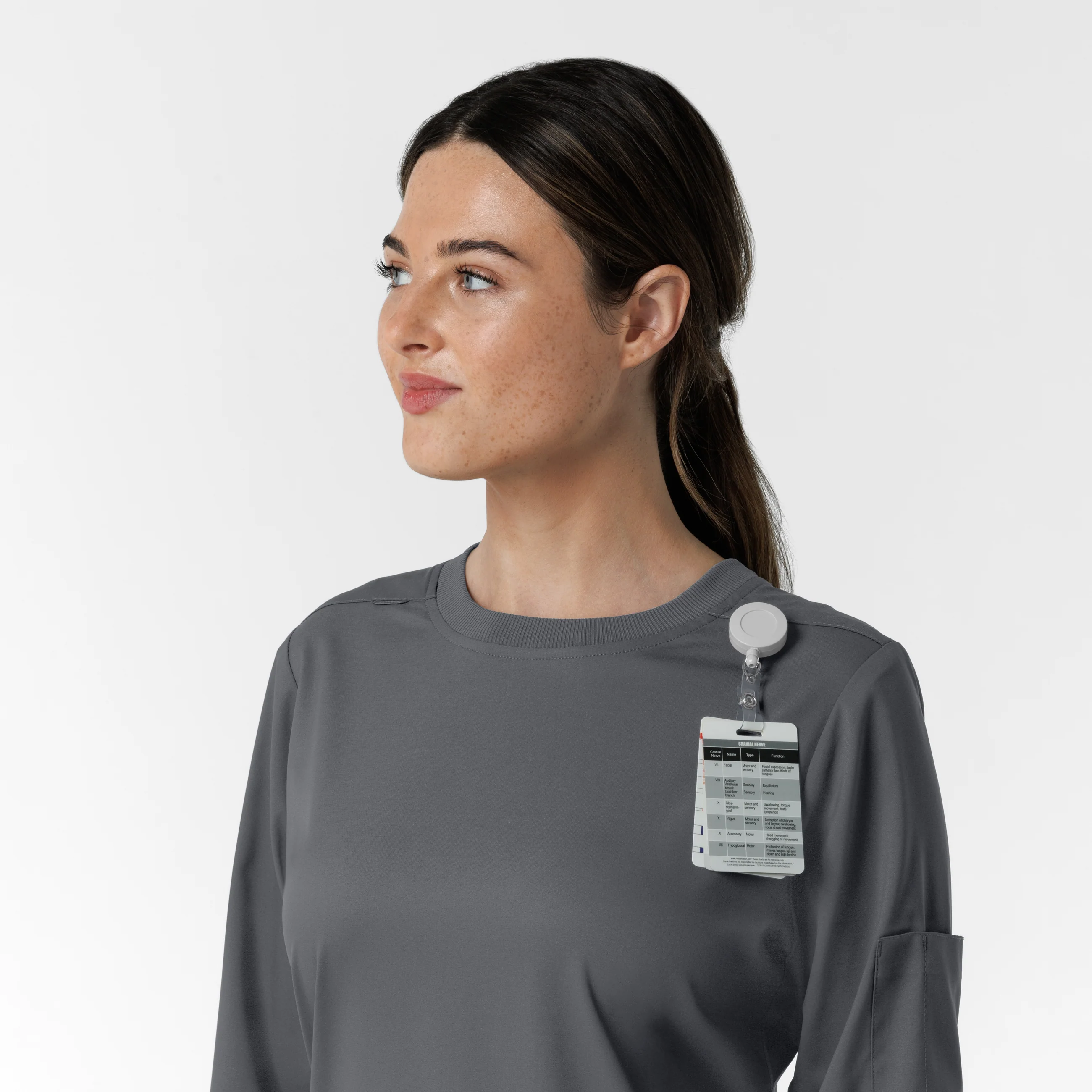 Boundless Women's Classic Long Sleeve Scrub Top - Pewter - Image 7