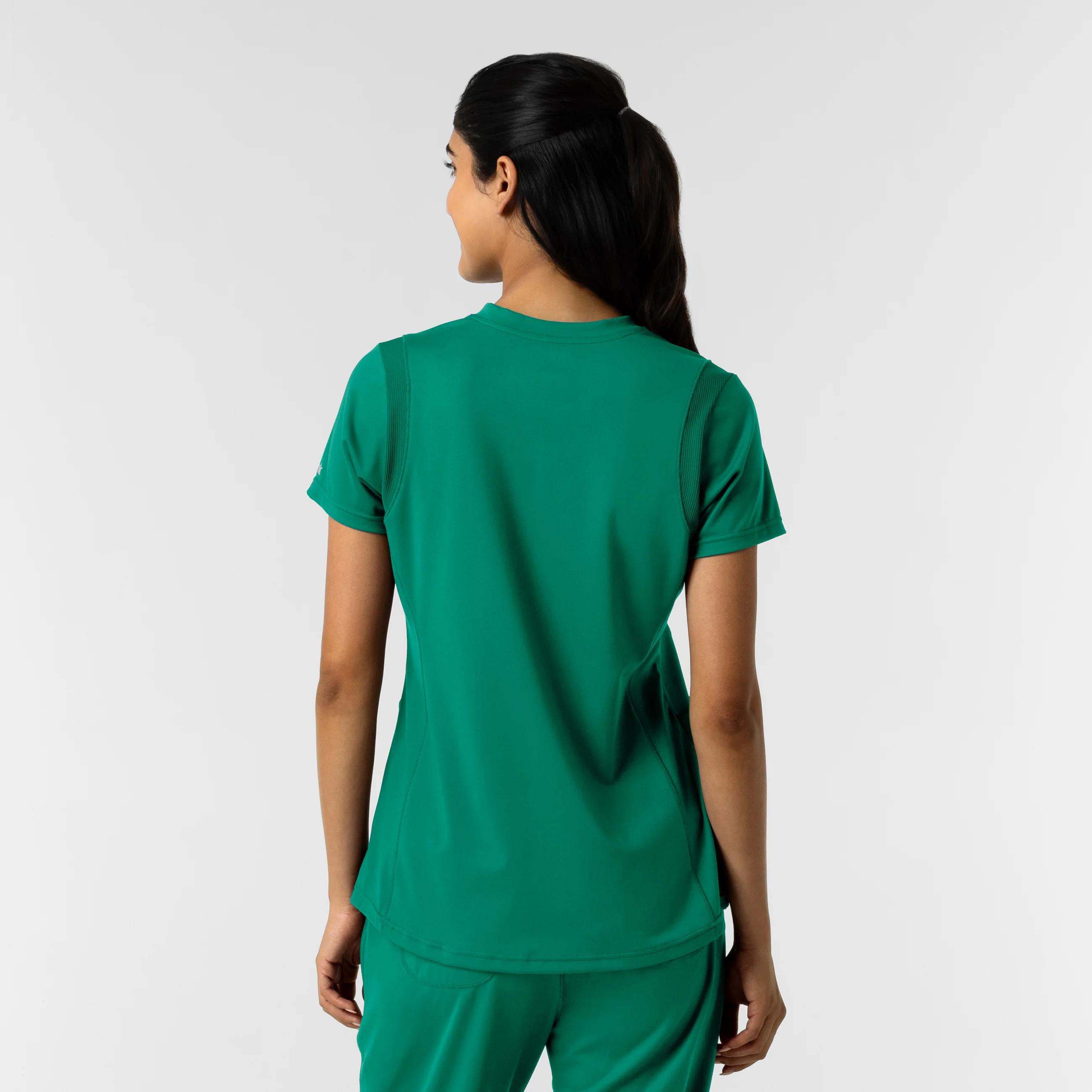 RENEW Knit Women's 2-Pocket Scrub Top - Bahama Breeze - Image 3