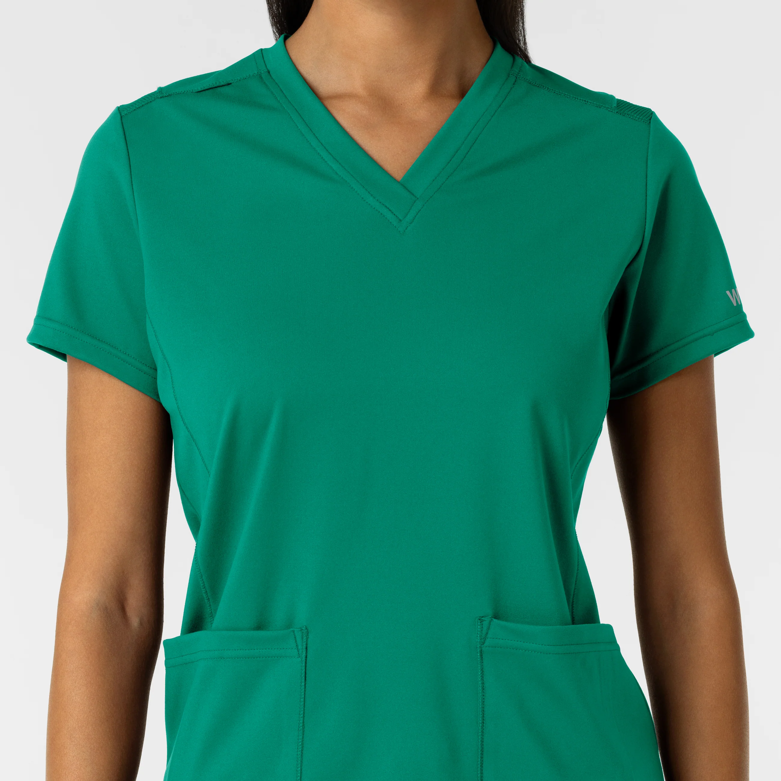 RENEW Knit Women's 2-Pocket Scrub Top - Bahama Breeze - Image 6