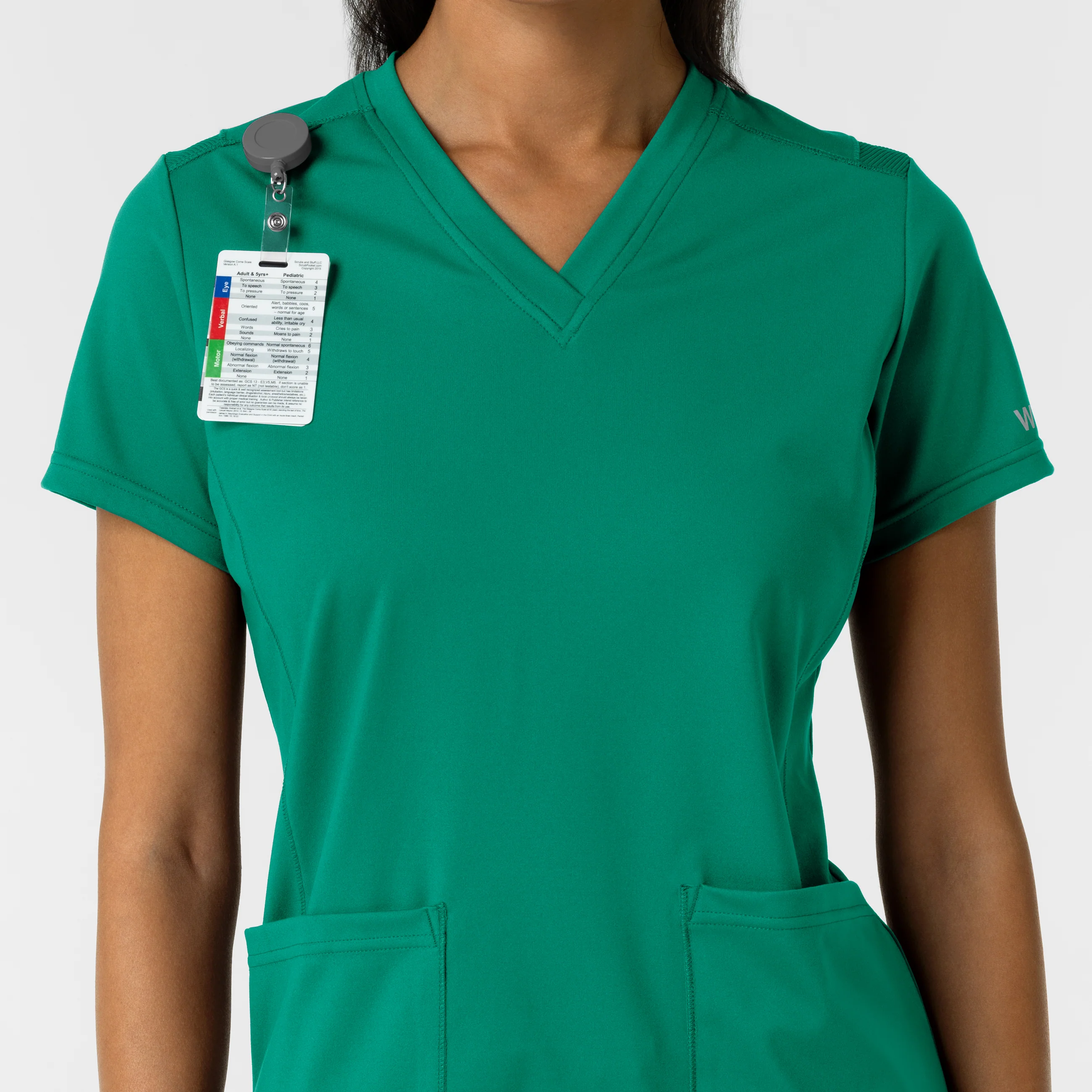 RENEW Knit Women's 2-Pocket Scrub Top - Bahama Breeze - Image 7