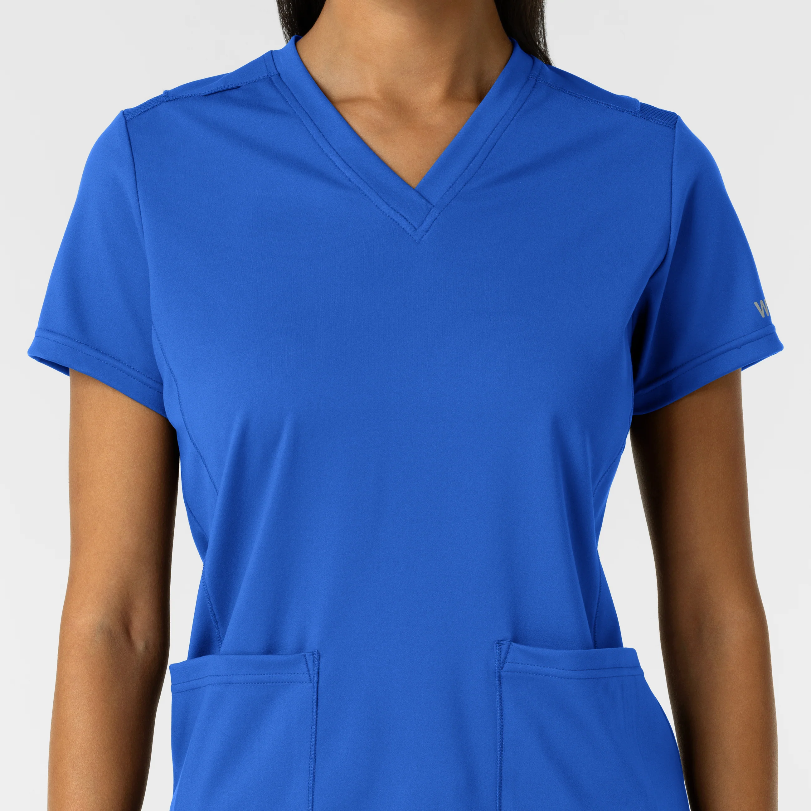 RENEW Knit Women's 2-Pocket Scrub Top - Royal - Image 5