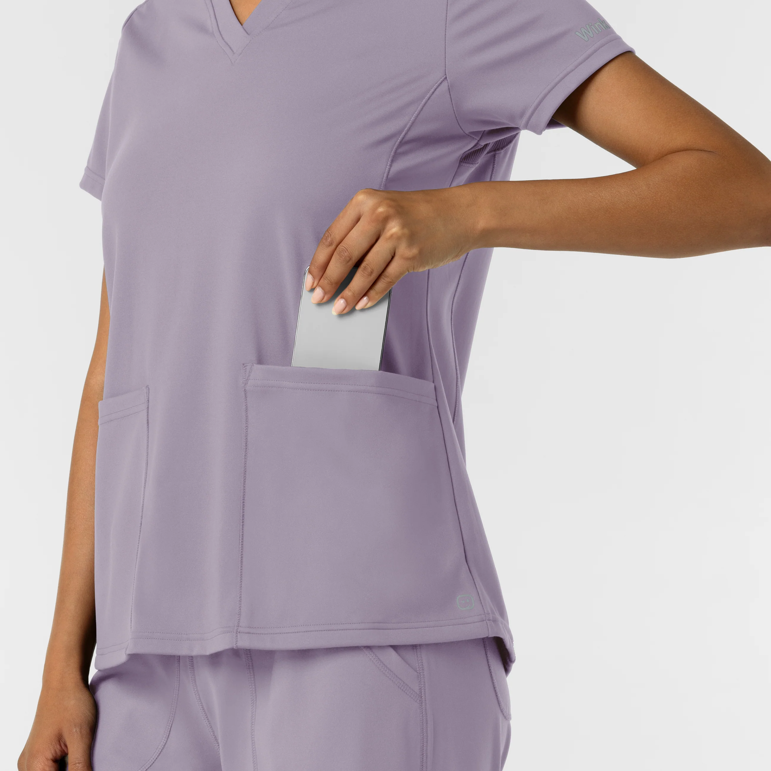 RENEW Knit Women's 2-Pocket Scrub Top - Wisteria - Image 8