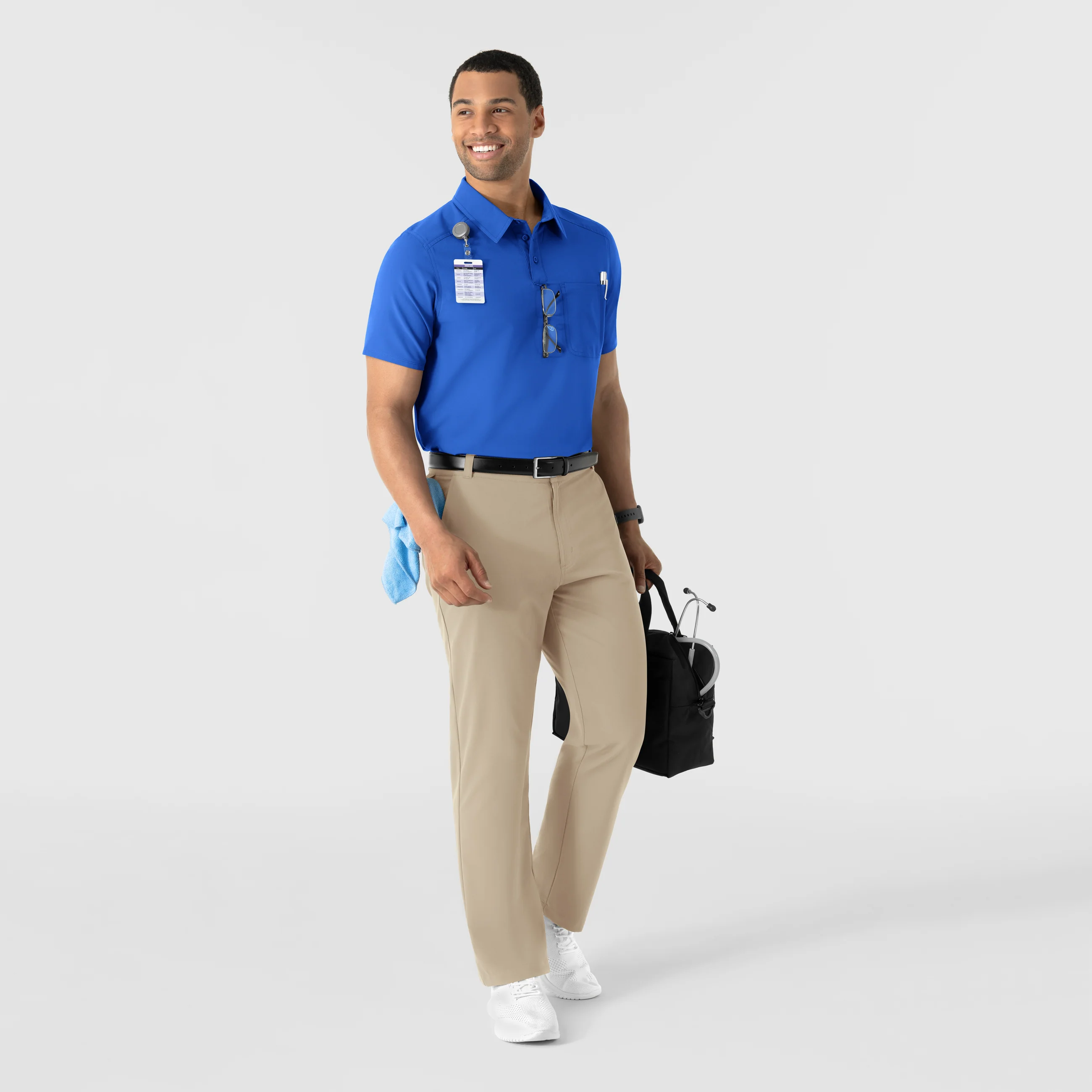 NURTUR Men's Polo - Royal - Image 3