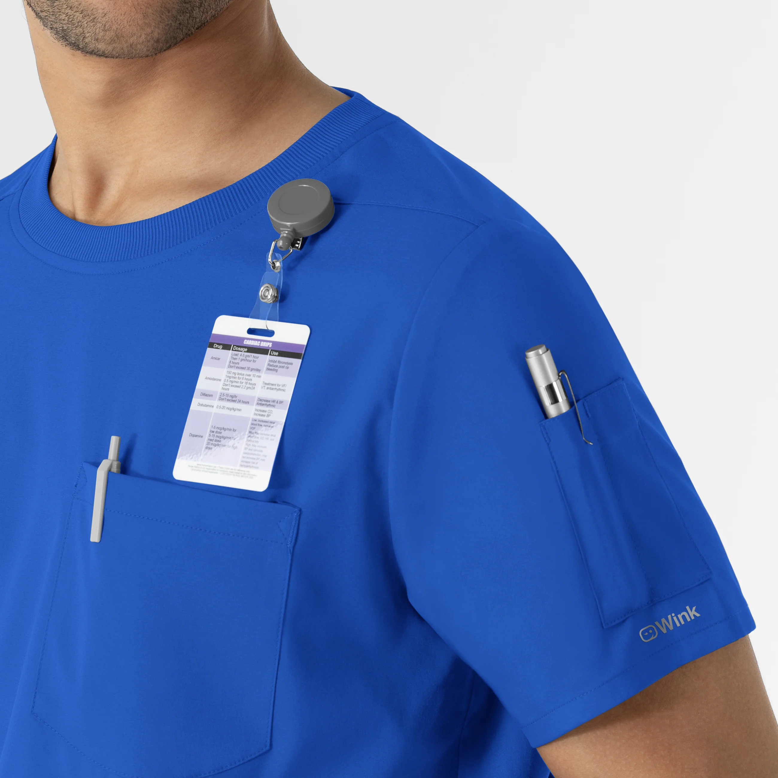 Boundless Men’s Classic Tee Scrub Top - Royal - Image 6