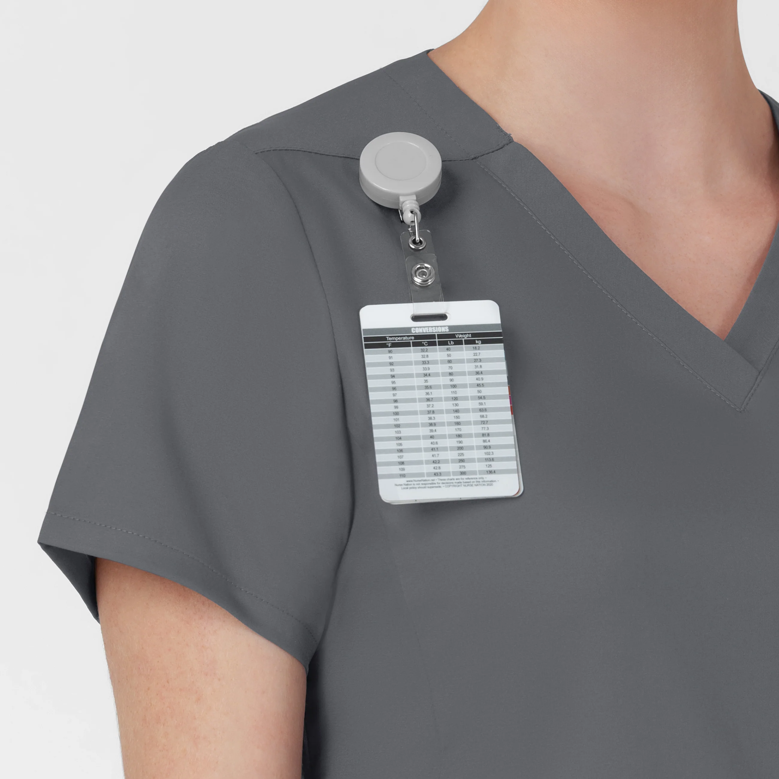 Boundless Women's Slip in Pockets V-Neck Scrub Top - Pewter - Image 6
