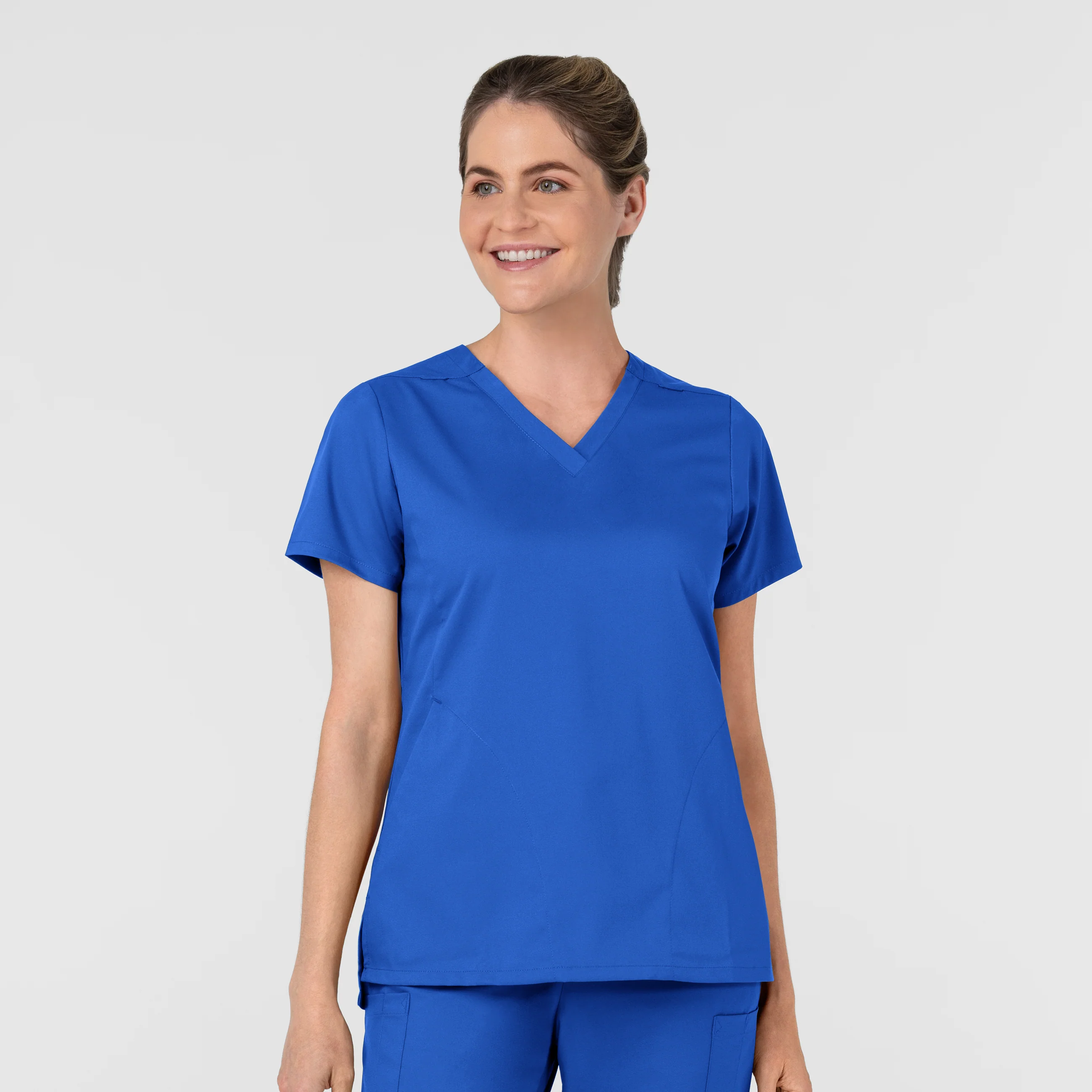 Boundless Women's Slip in Pockets V-Neck Scrub Top - Royal
