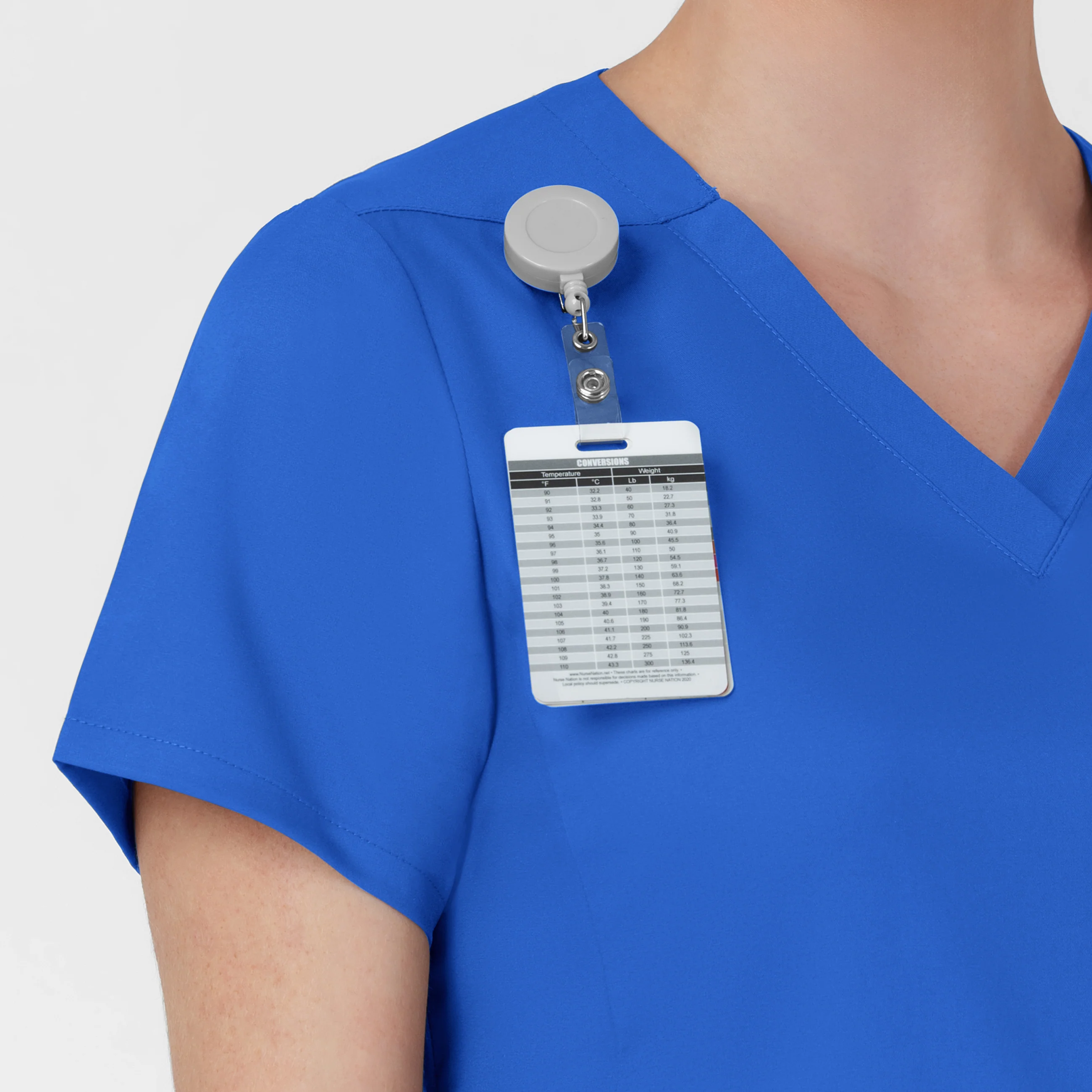Boundless Women's Slip in Pockets V-Neck Scrub Top - Royal - Image 6