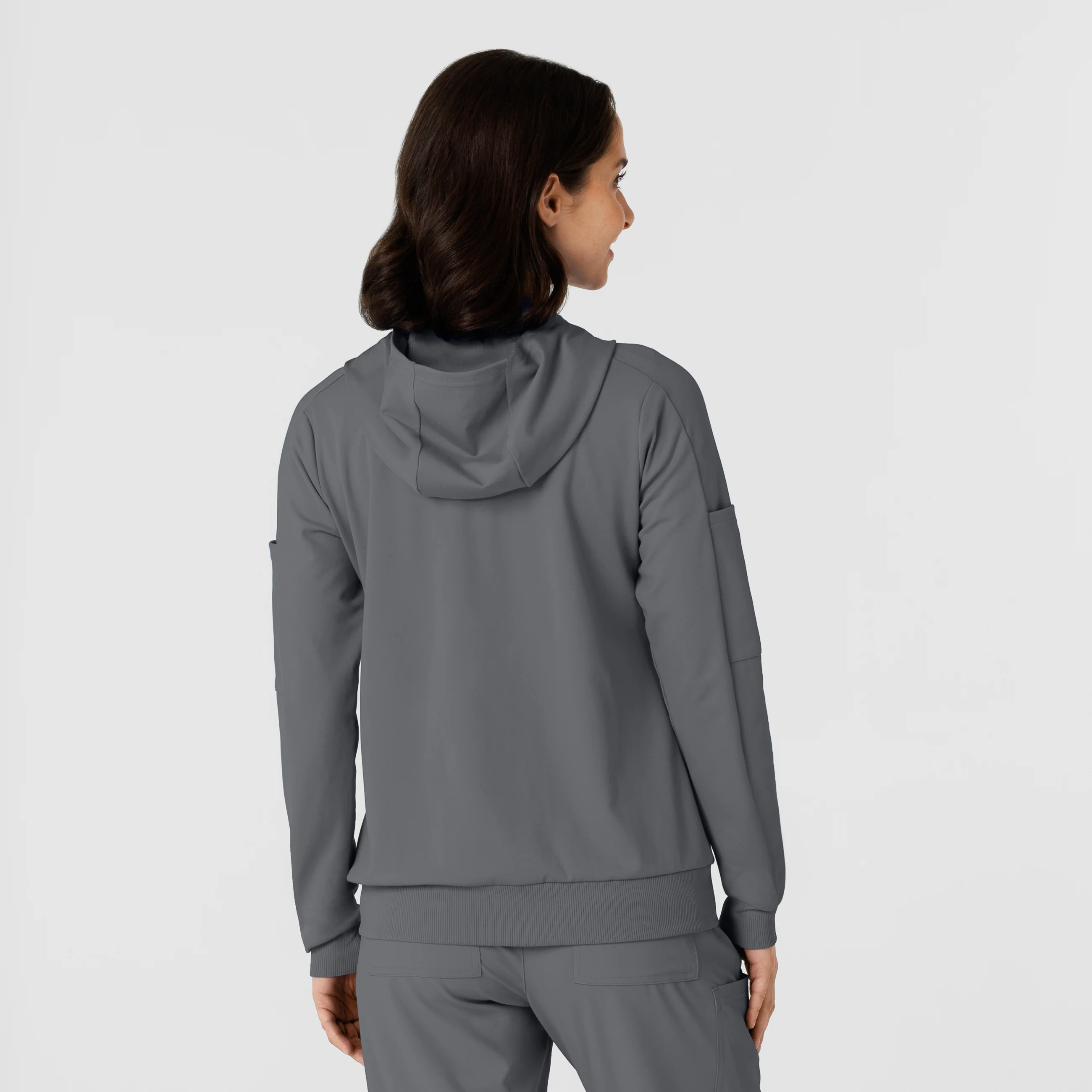 RENEW Knit Women’s Zip Hoodie - Pewter - Image 2
