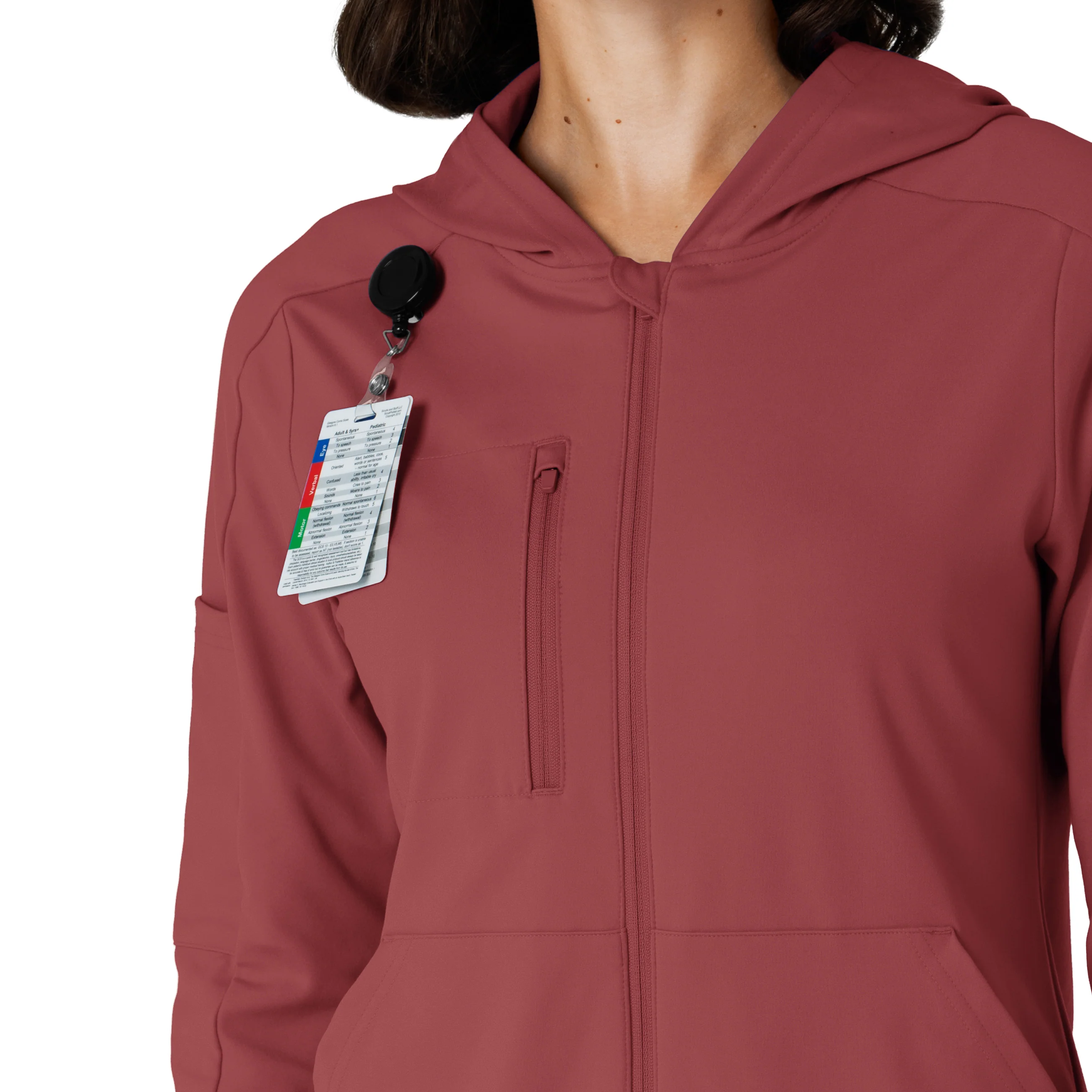 RENEW Knit Women’s Zip Hoodie - Ruby - Image 6