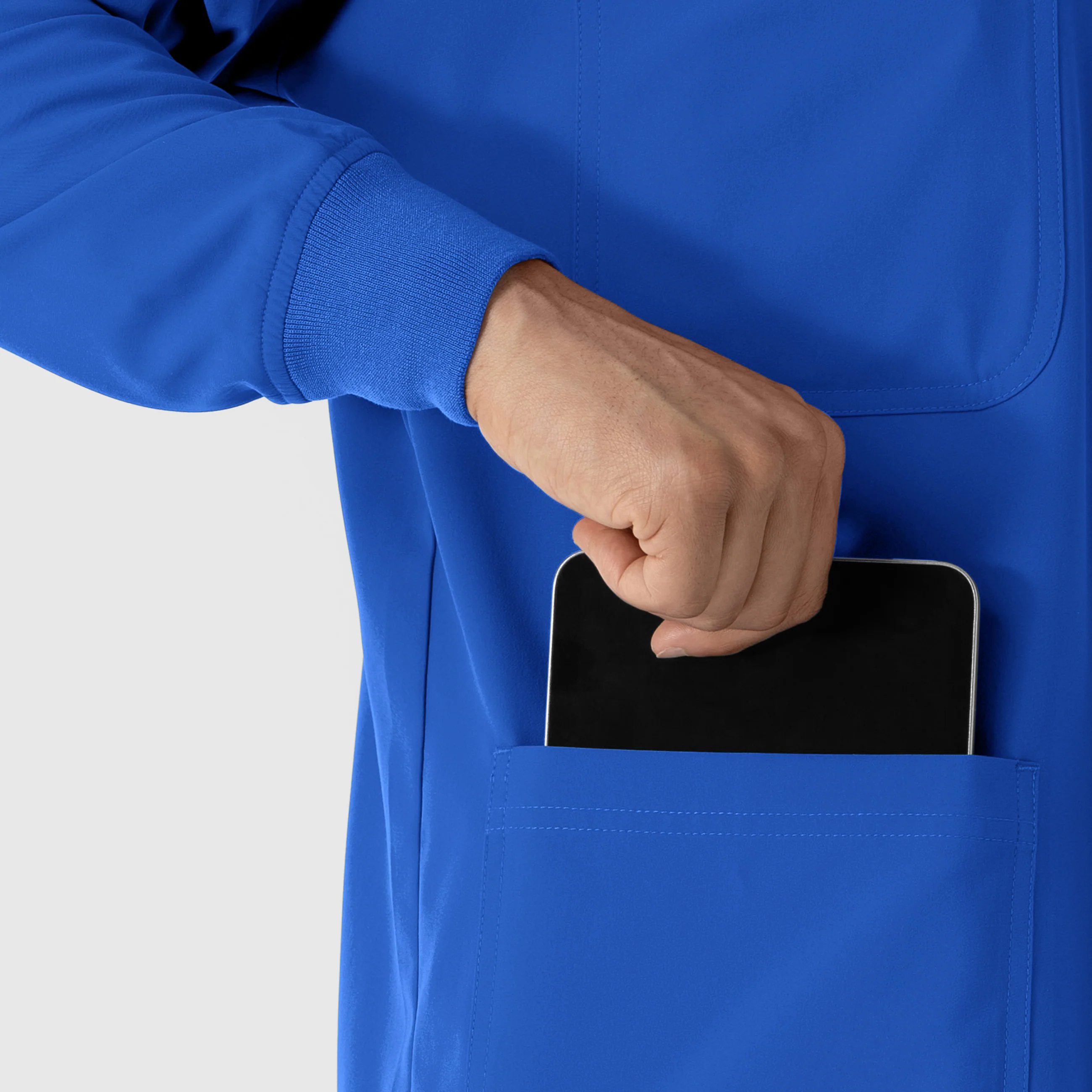 NURTUR Men’s Scrub Shirt Jacket - Royal - Image 3