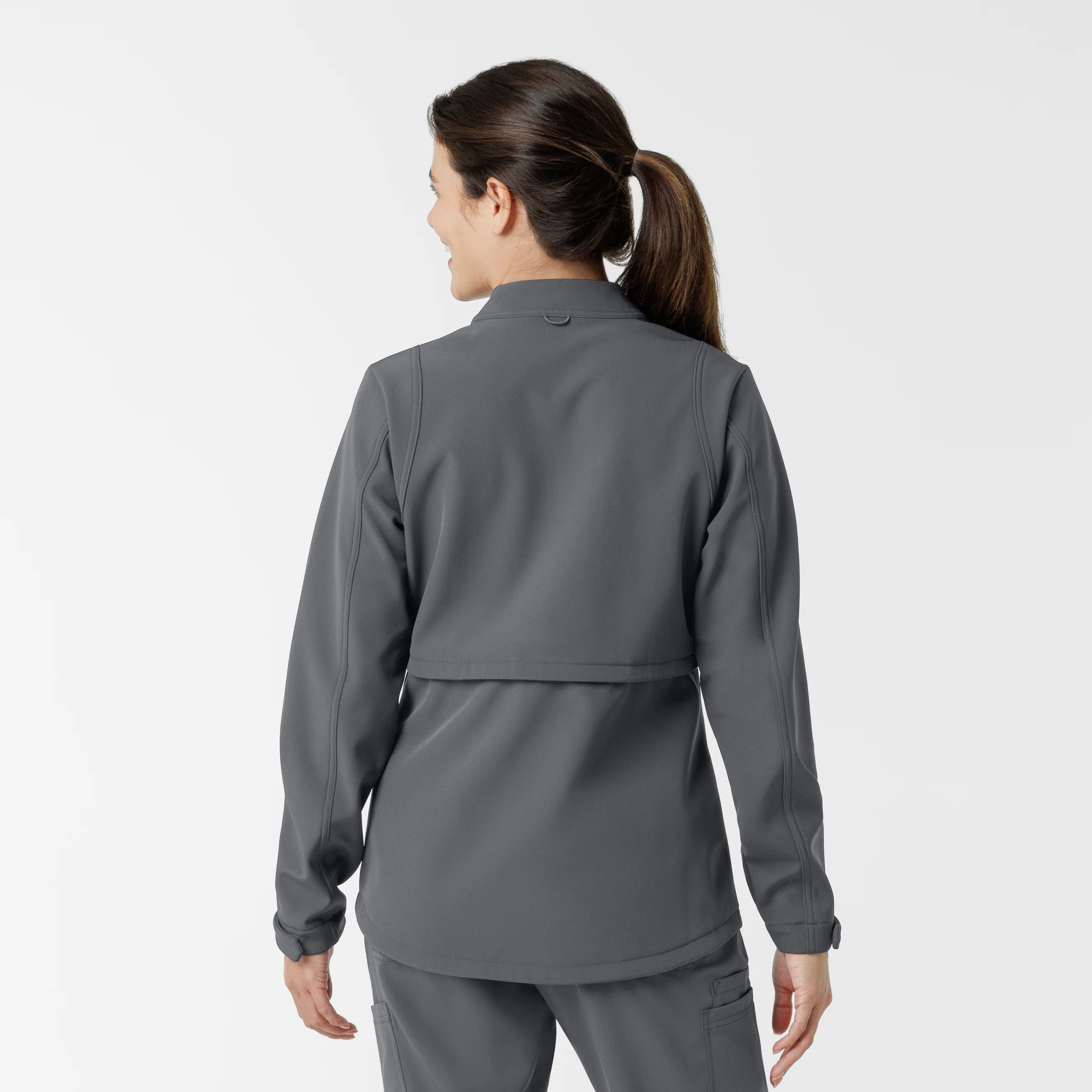 Women's Softshell Scrub Jacket - Pewter - Image 2