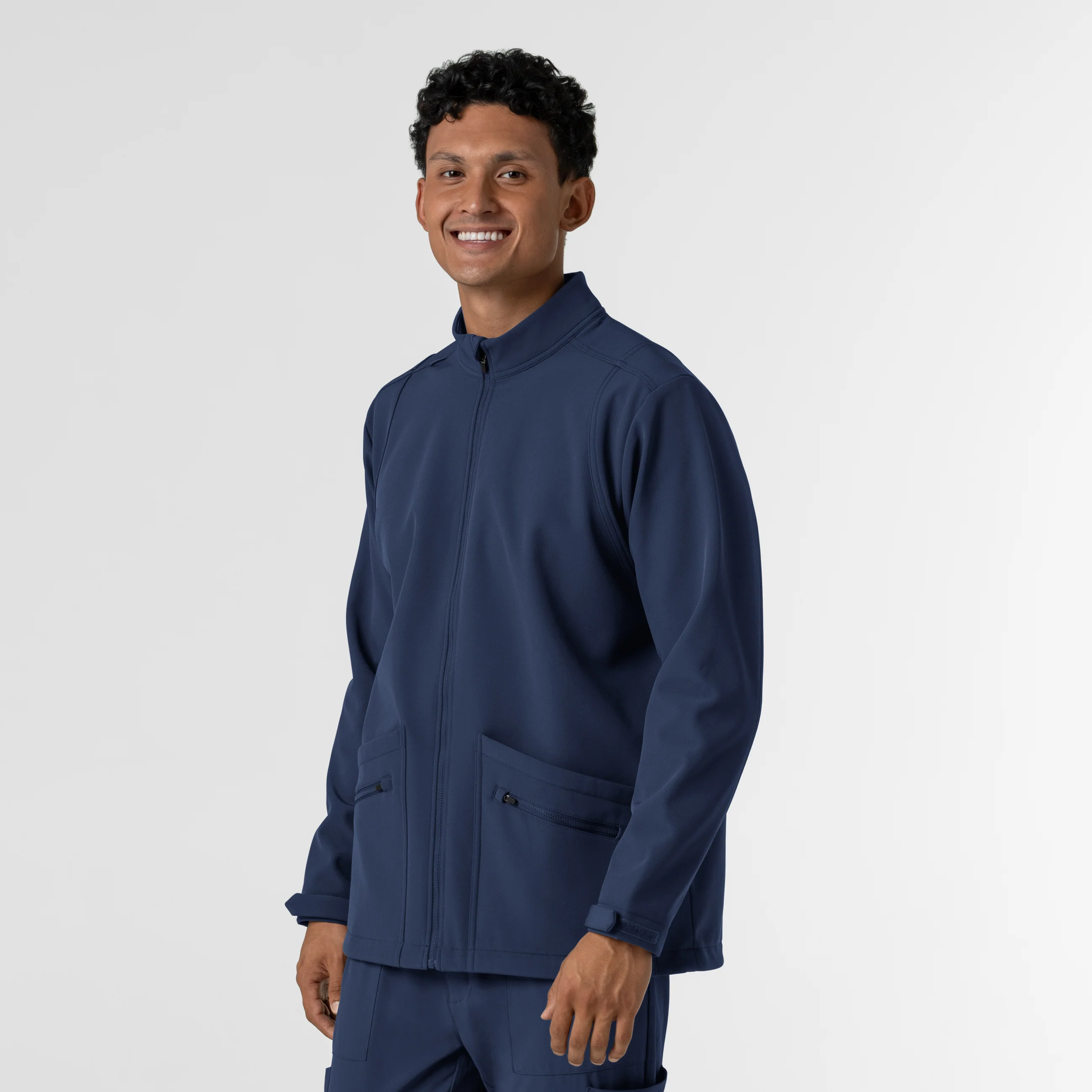 Men's Softshell Scrub Jacket - Navy - Image 4