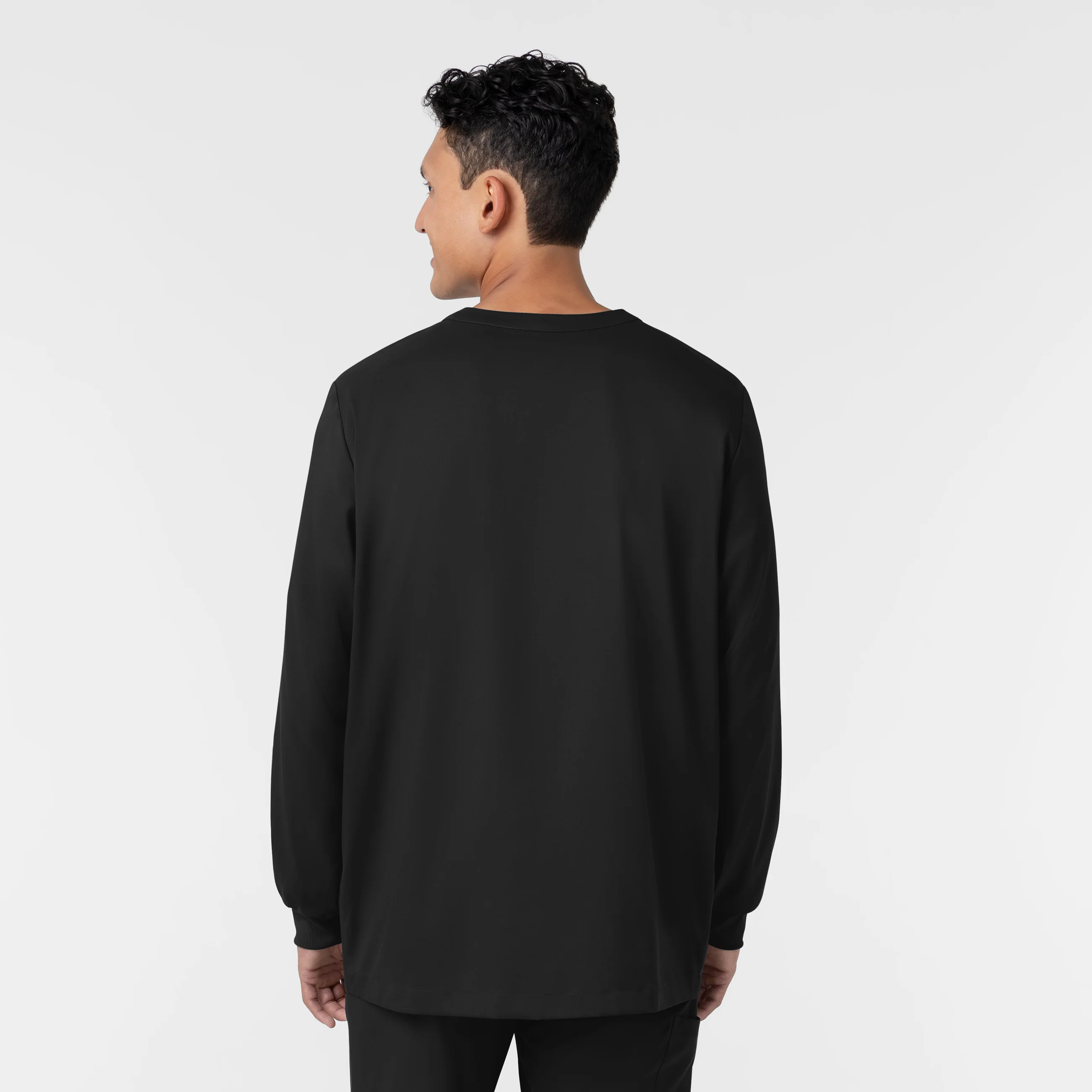 Boundless Men’s Warm-Up Scrub Jacket - Black - Image 2