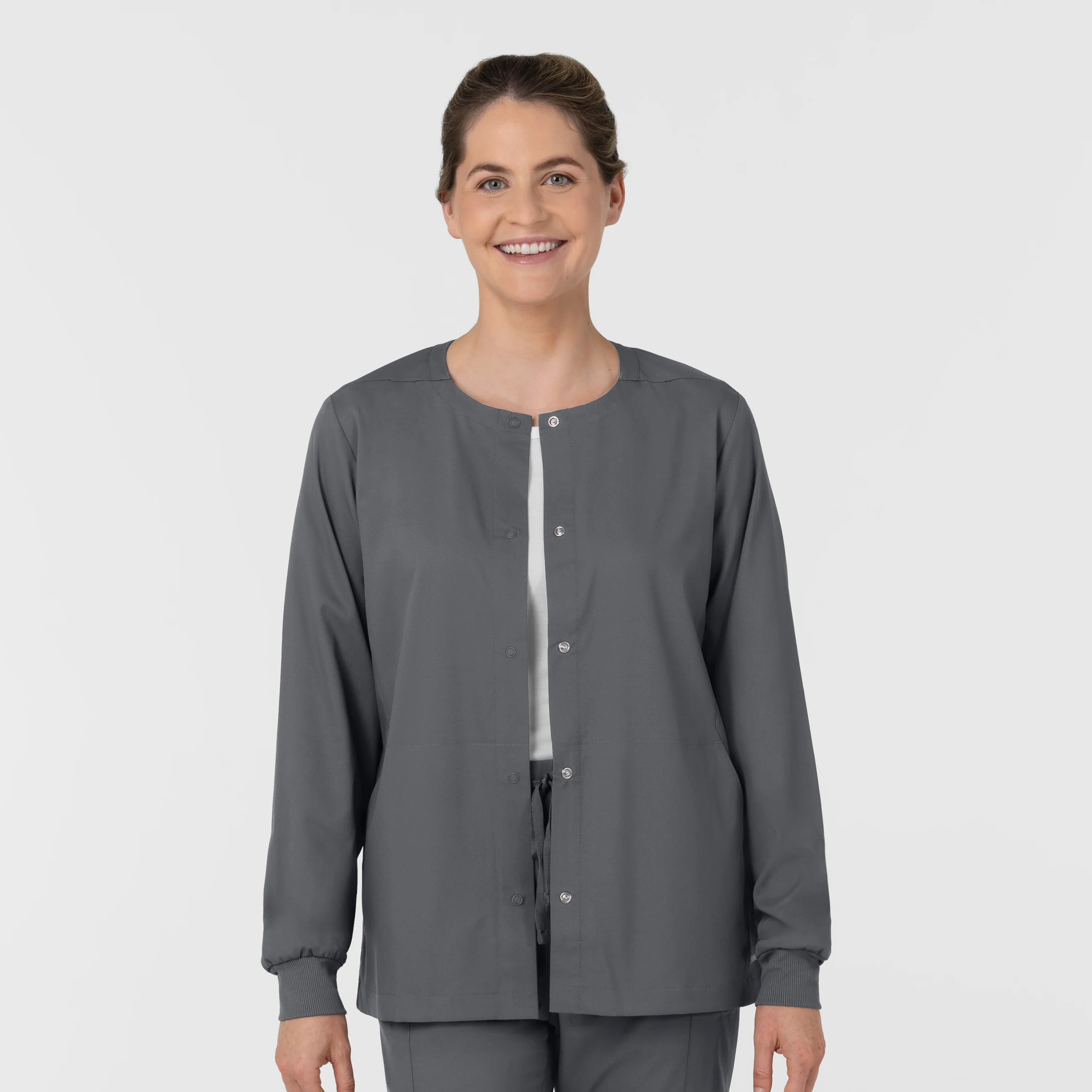 Boundless Women’s Warm-Up Scrub Jacket - Pewter