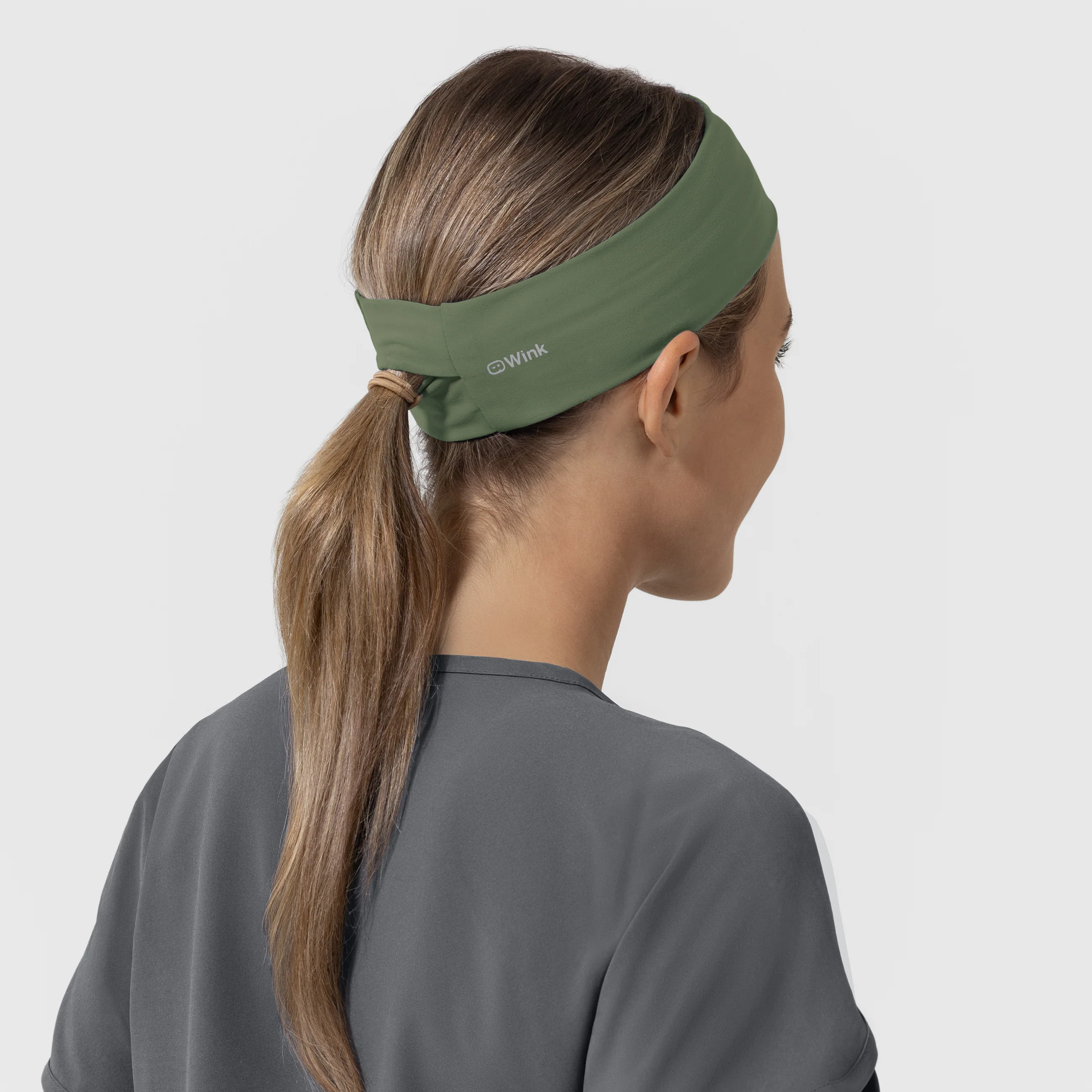 Ponytail Headband - Olive - Image 2