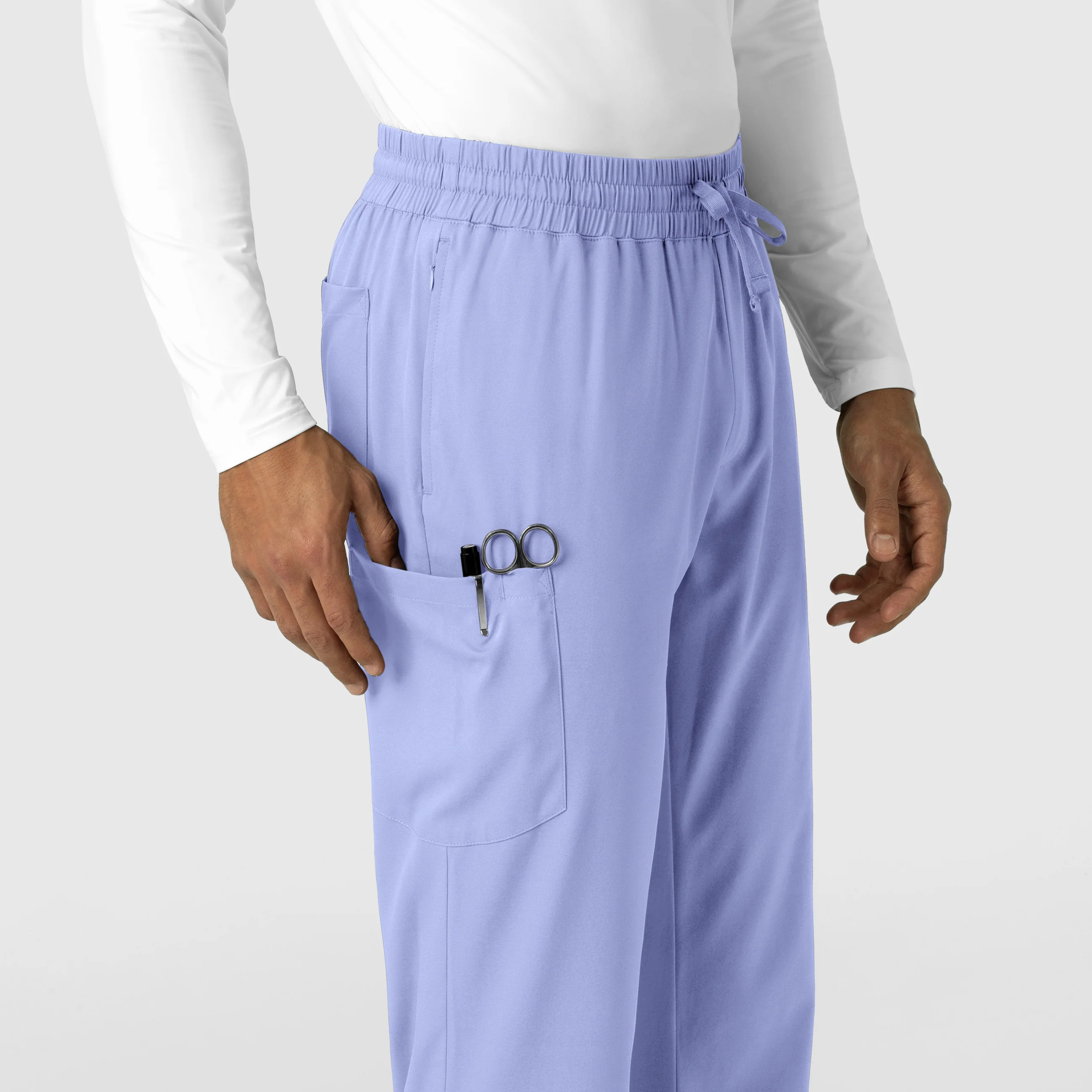 Boundless Men's Straight Leg Scrub Pant - Ceil Blue - Image 8