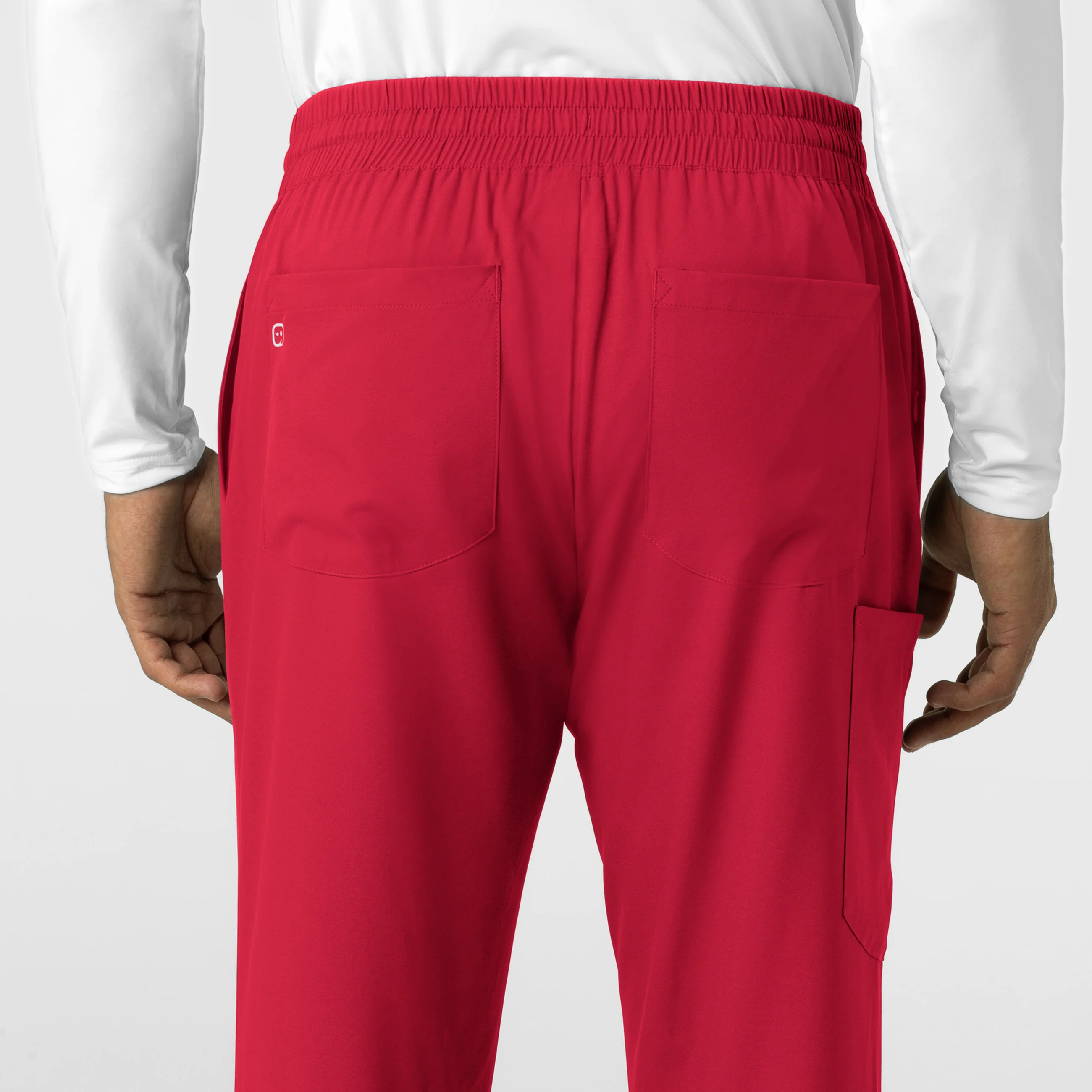 Boundless Men's Straight Leg Scrub Pant - Red - Image 7