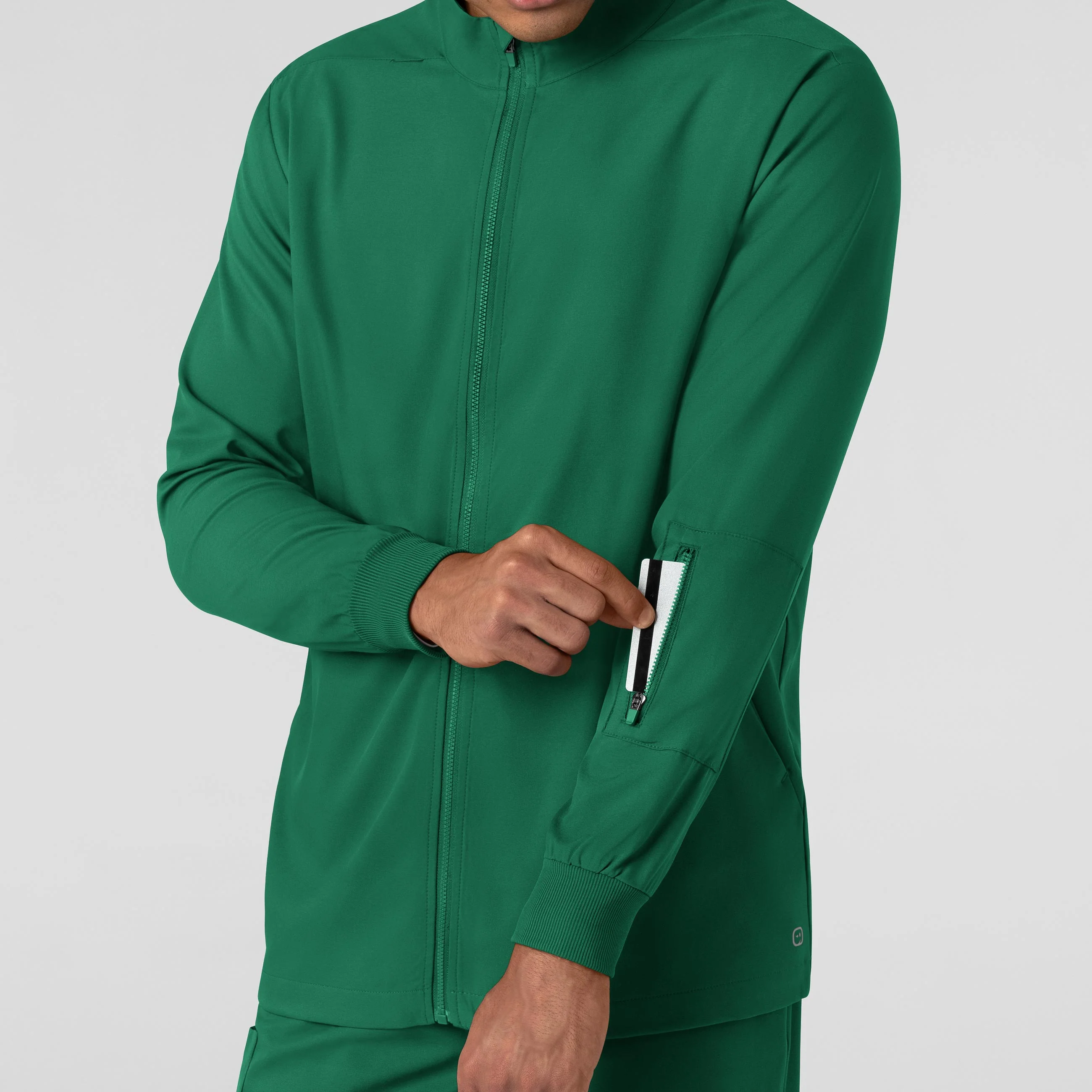 Boundless Men's Warm Up Scrub Jacket - Hunter - Image 6