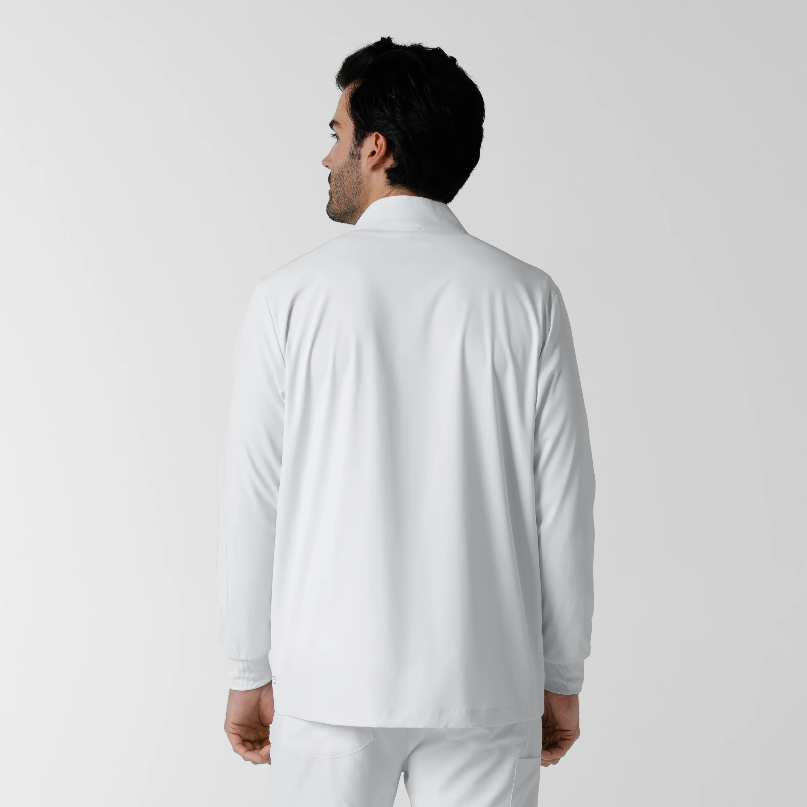 Boundless Men's Warm Up Scrub Jacket - White - Image 2
