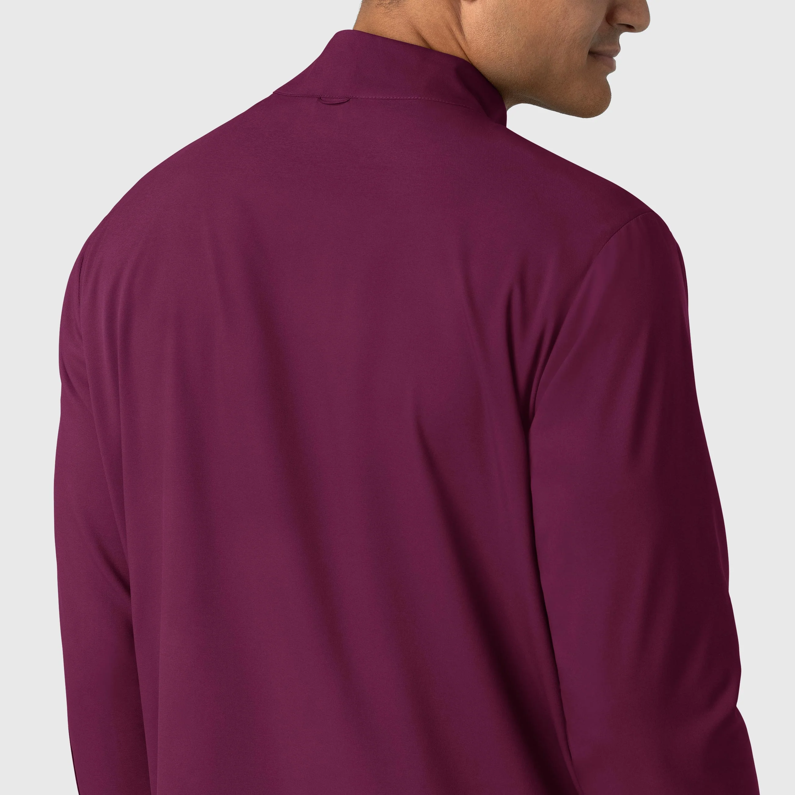 Boundless Men's Warm Up Scrub Jacket - Wine - Image 8