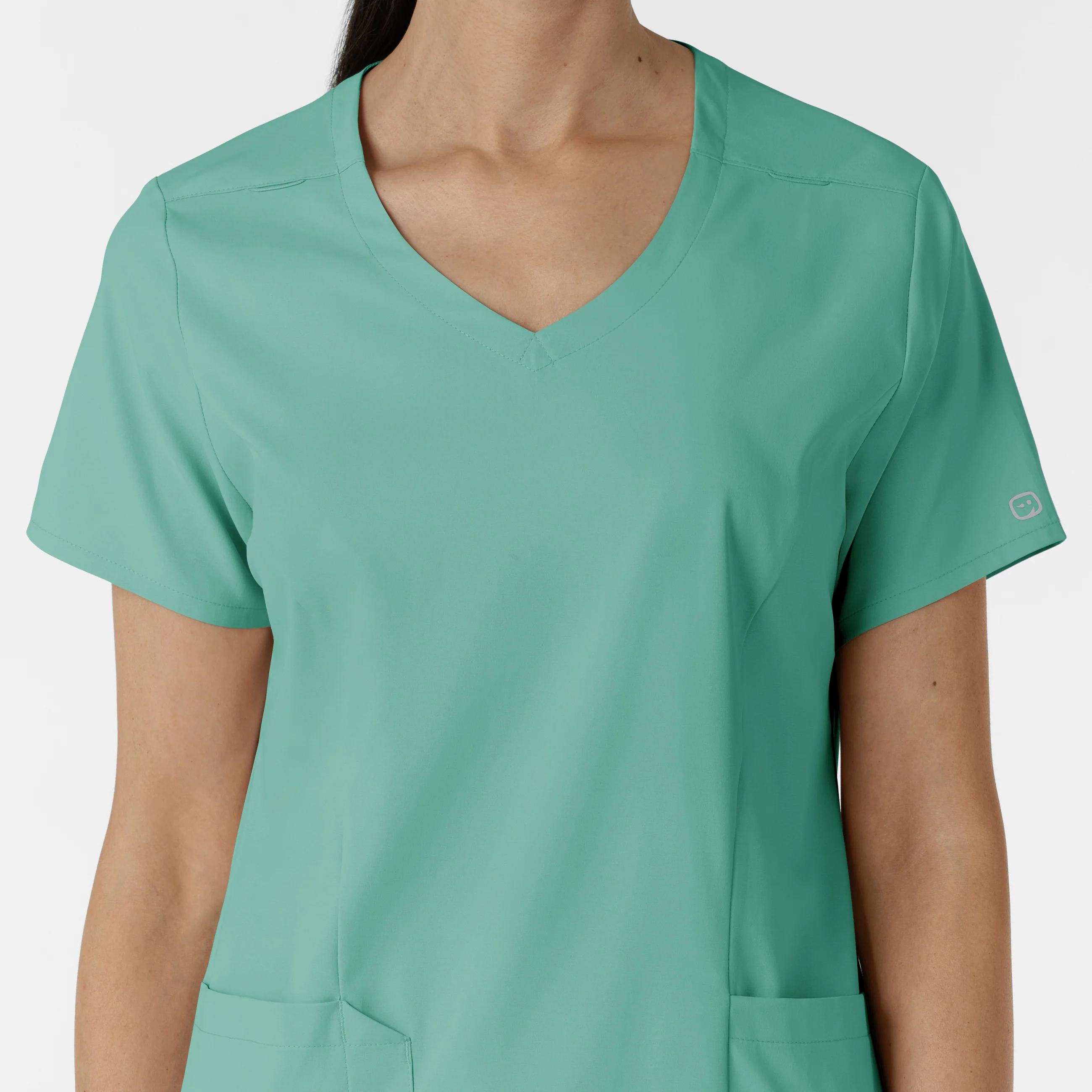 Boundless Women's 2-Pocket V-Neck Scrub Top - Turquoise - Image 5
